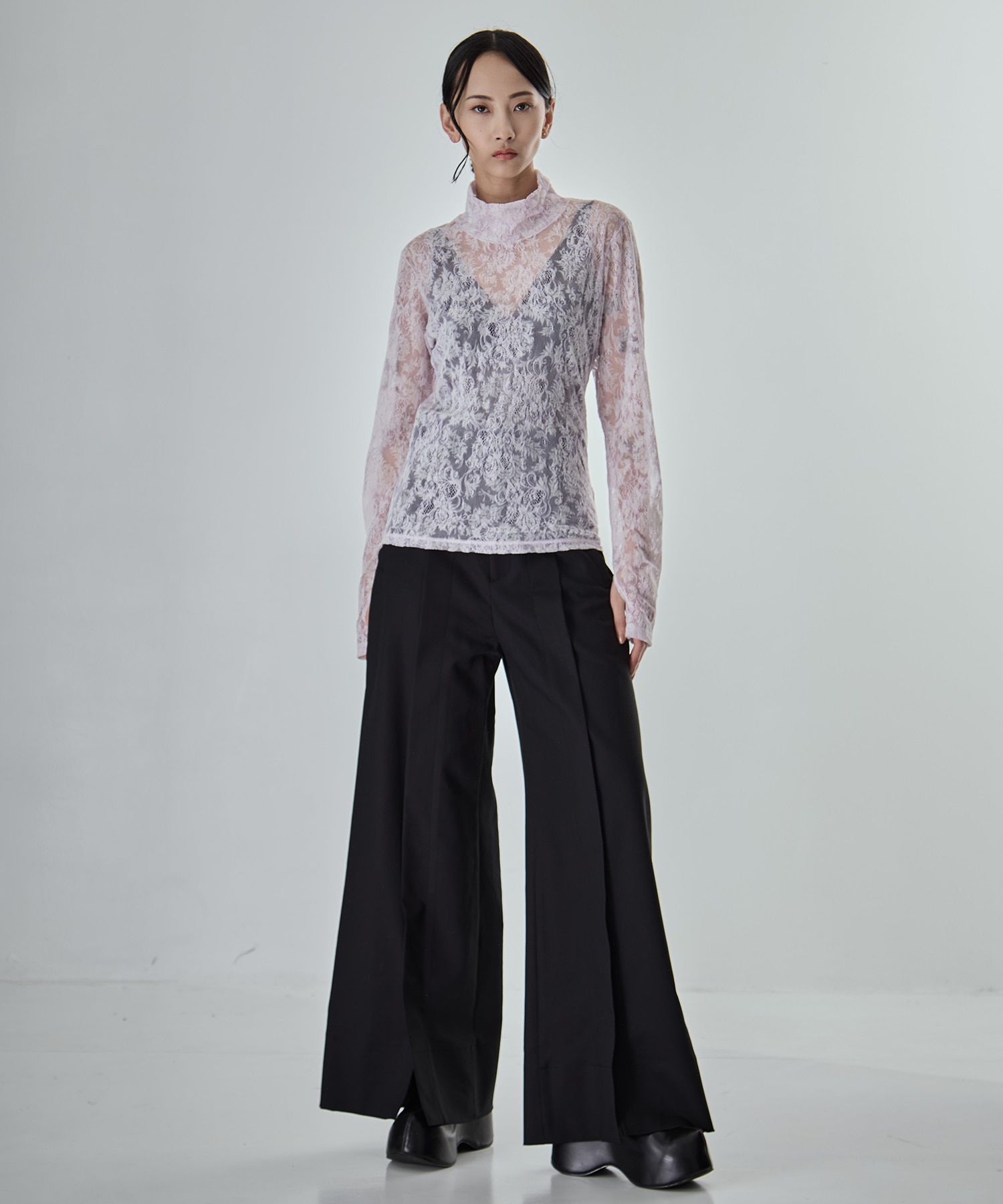 Stretch Flocky Lace Top STUDIOUS