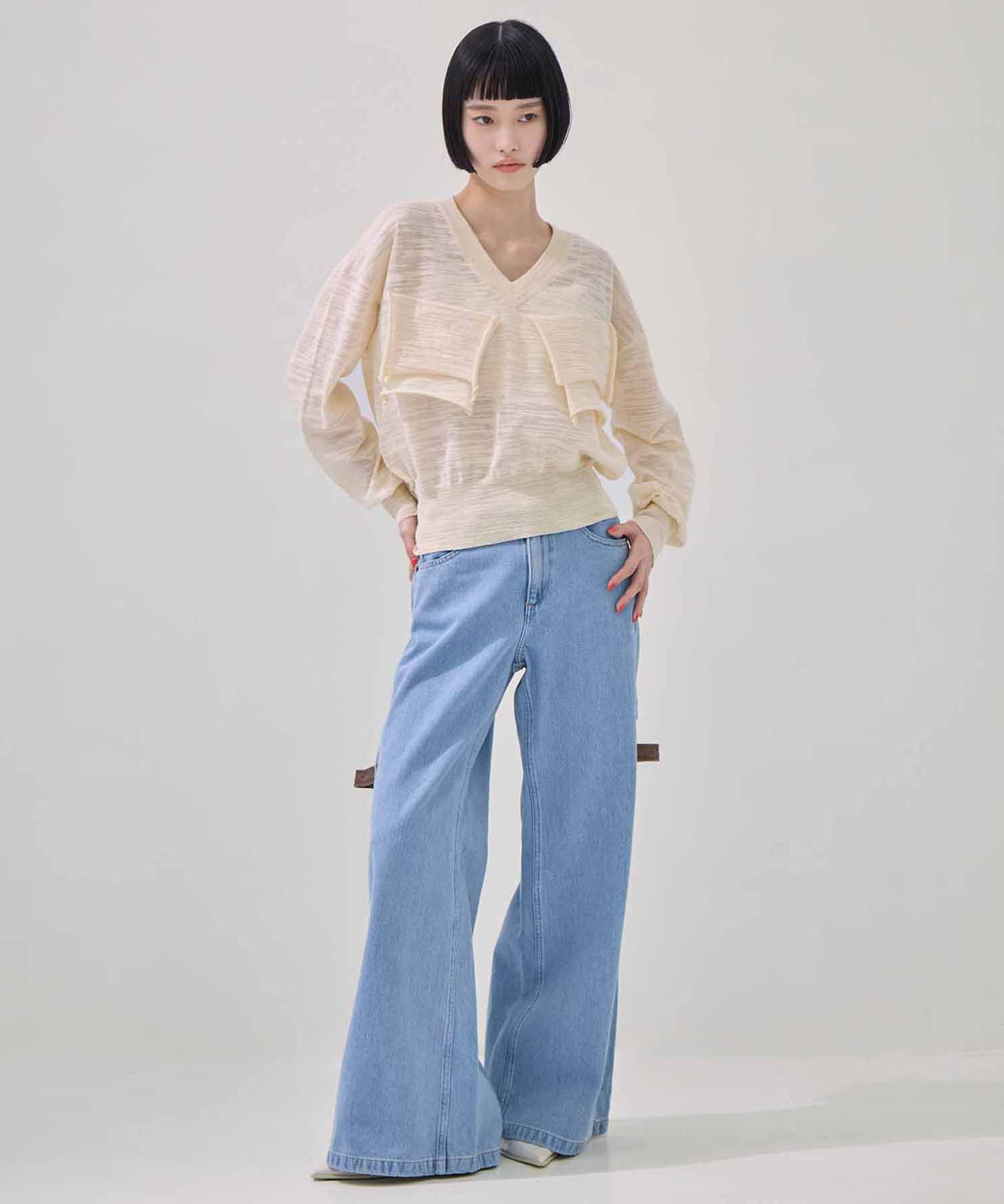 T*D* V-NECK SHEER KNIT kotohayokozawa