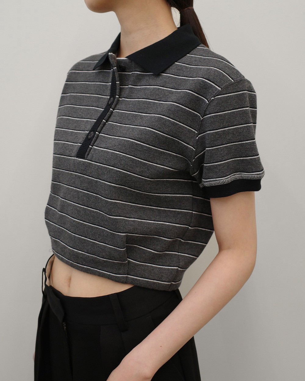 Border Polo Tops TODAYFUL