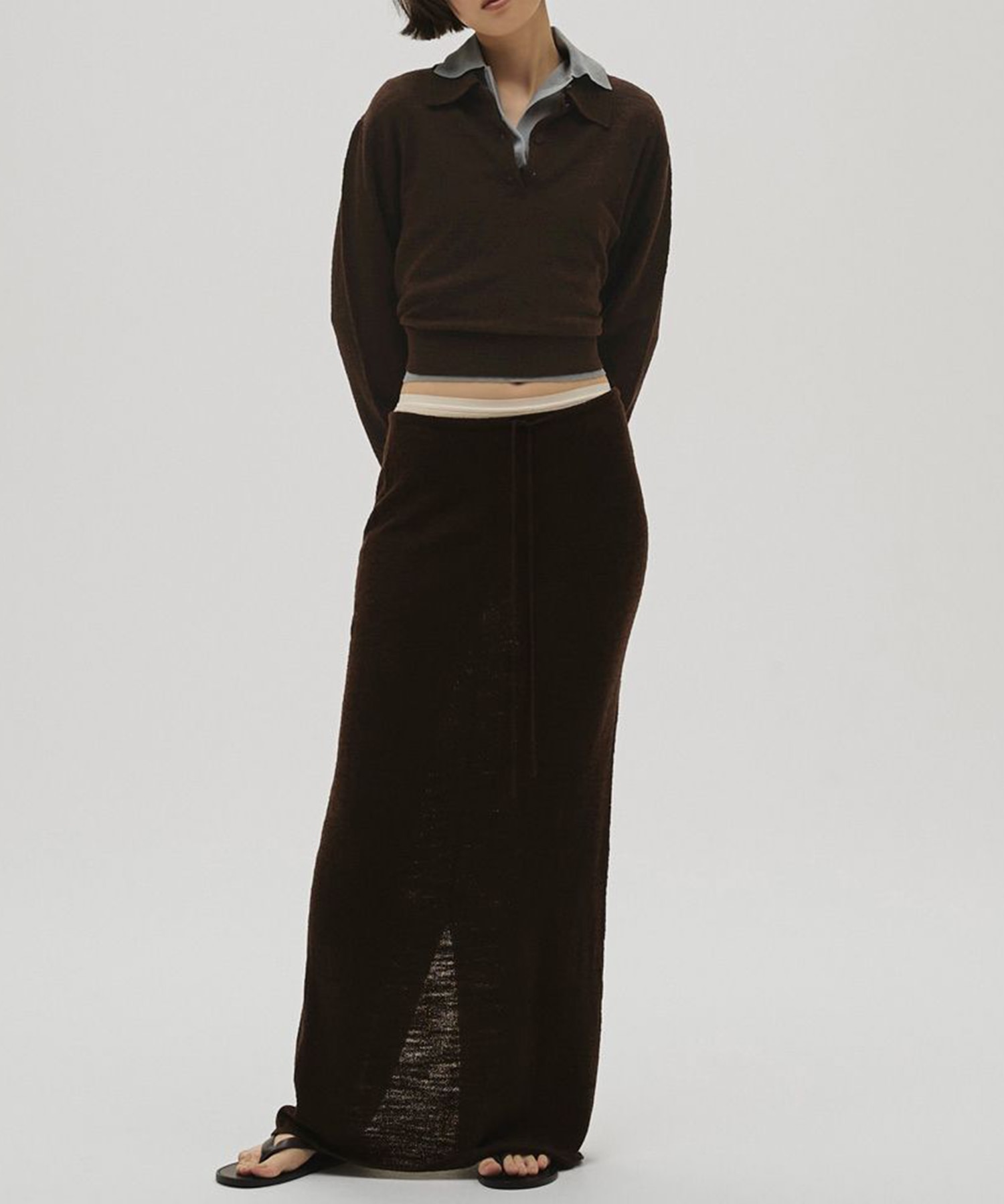 Layered Polo Knit TODAYFUL