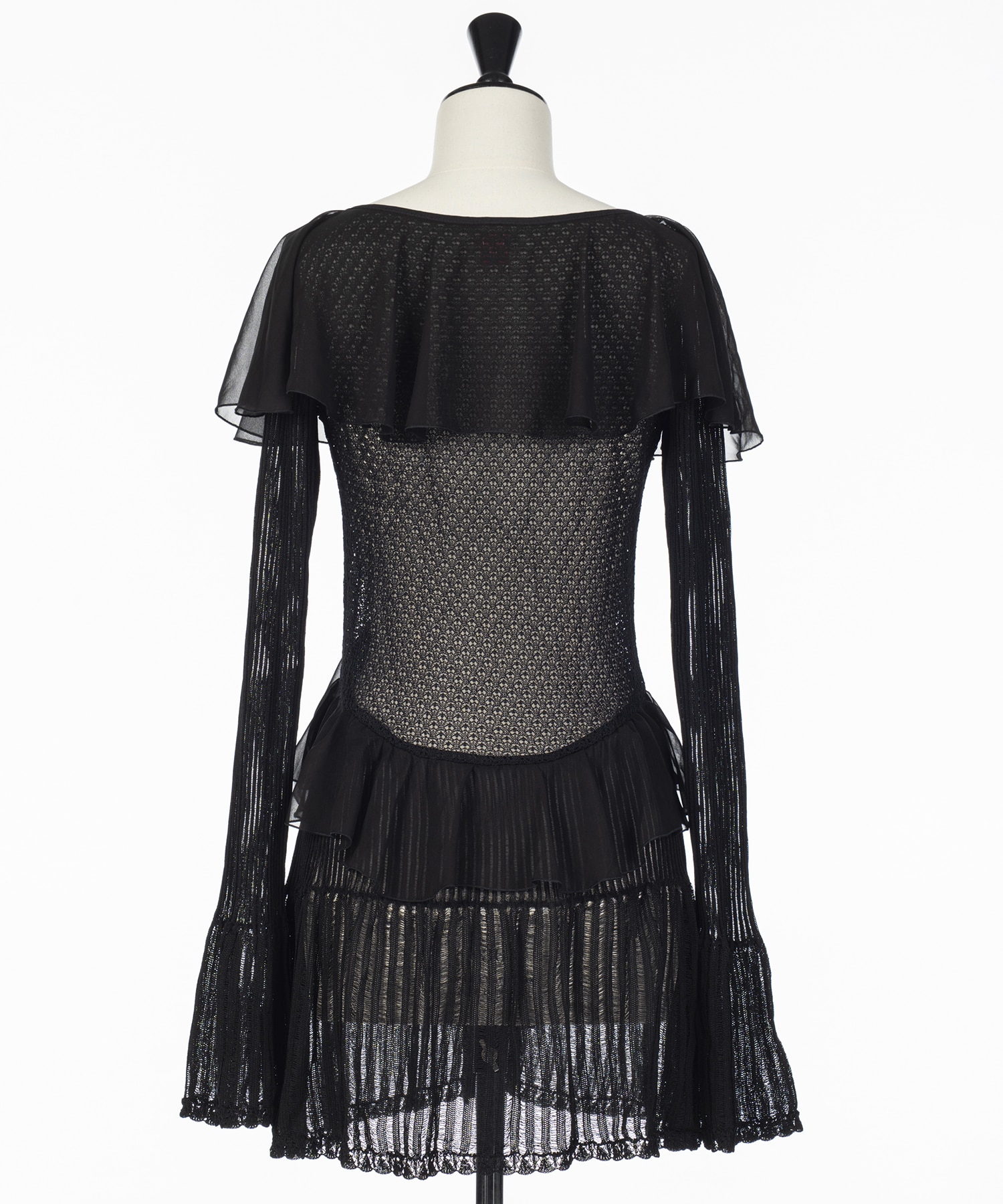 LACE KNIT LONGLINE CARDIGAN FETICO