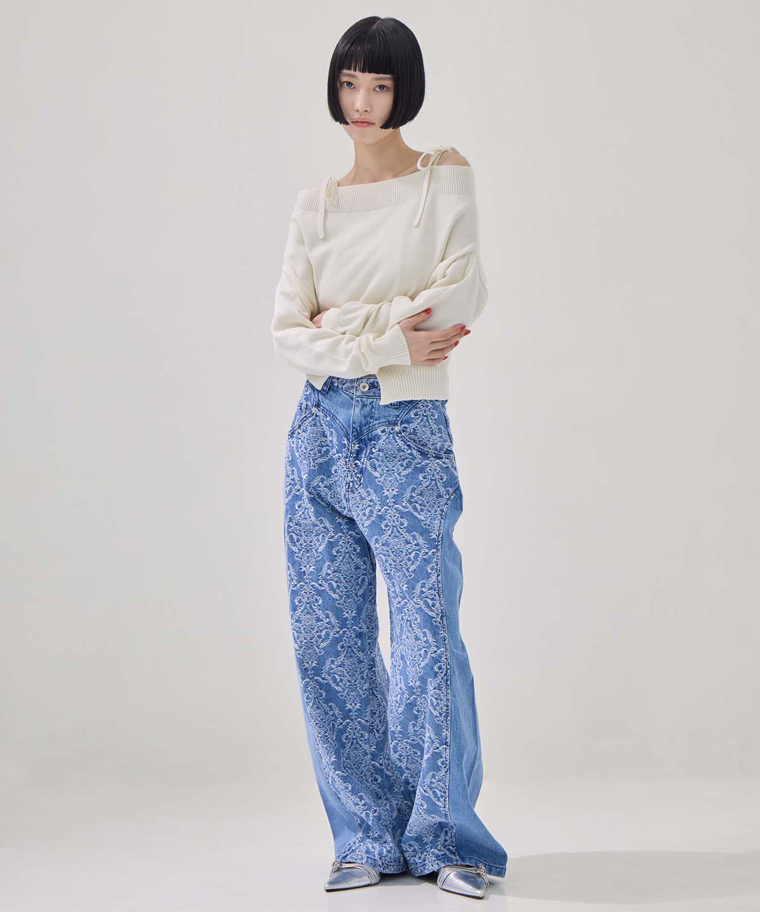 別注2WAY BORELO KNIT TOPS TAN