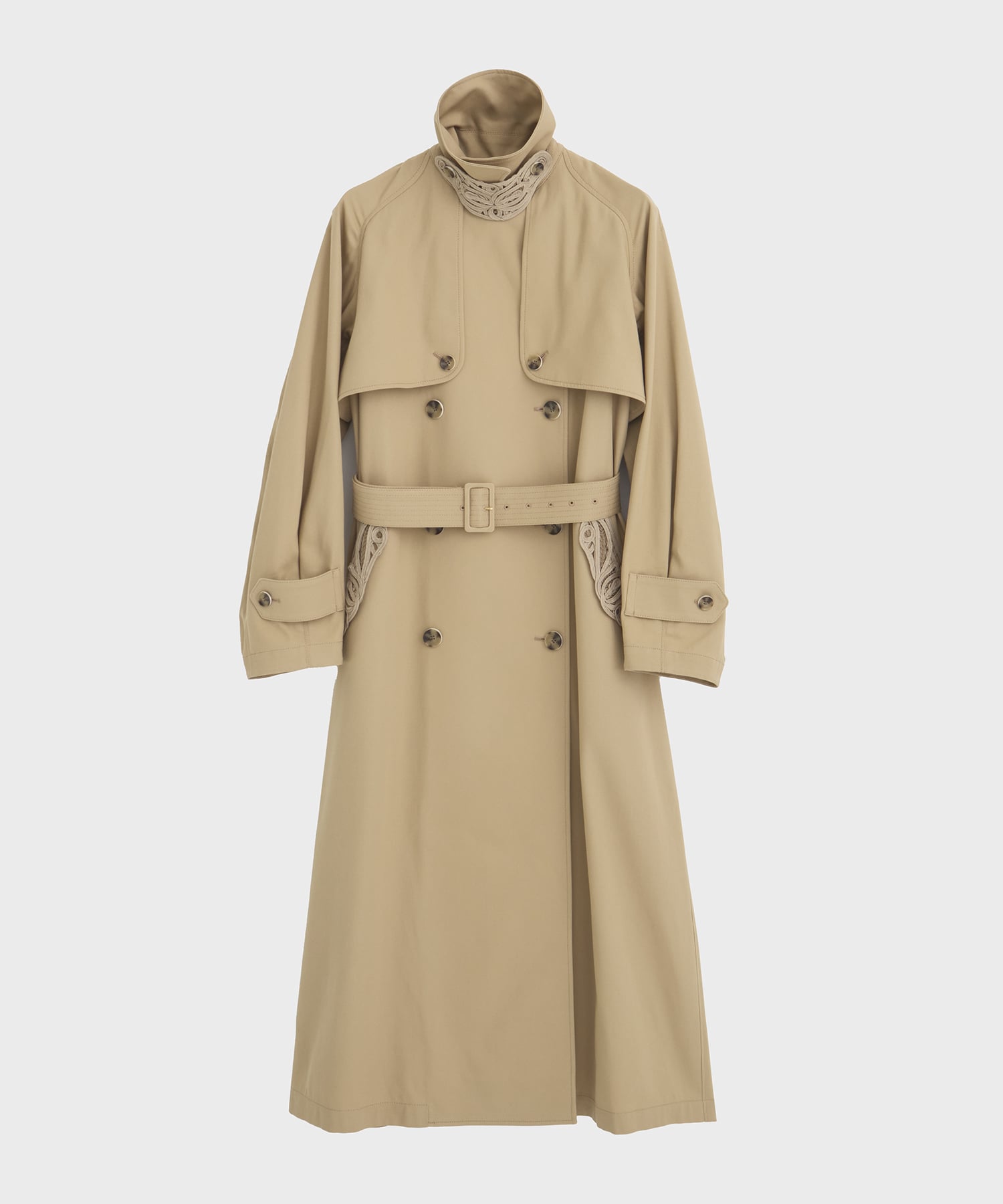 Cording Embroidery Detailed Trench Coat Mame Kurogouchi