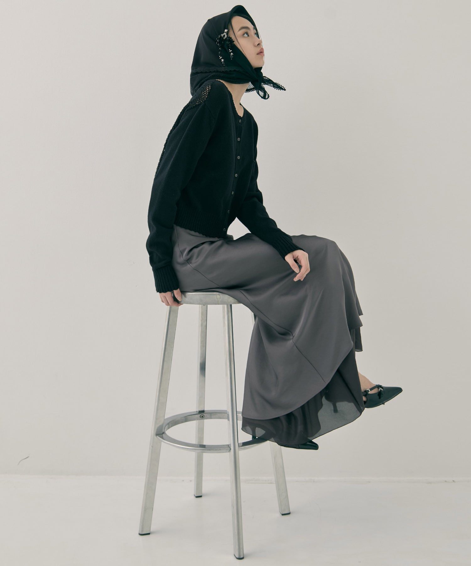 flower lace frame scarf tanakadaisuke