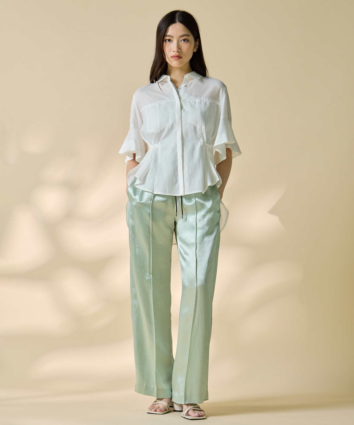 Hem Flare 2way Blouse STUDIOUS