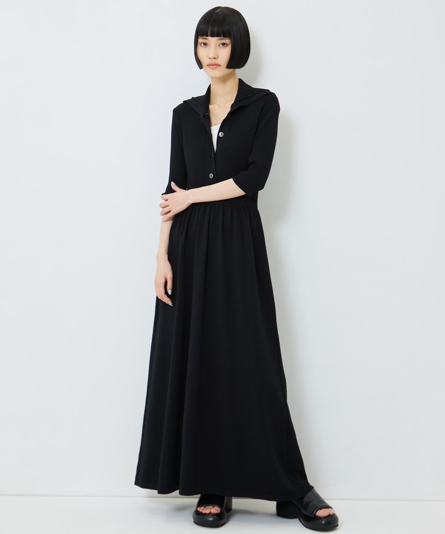 Sailor Collar Knit Dress STUDIOUS