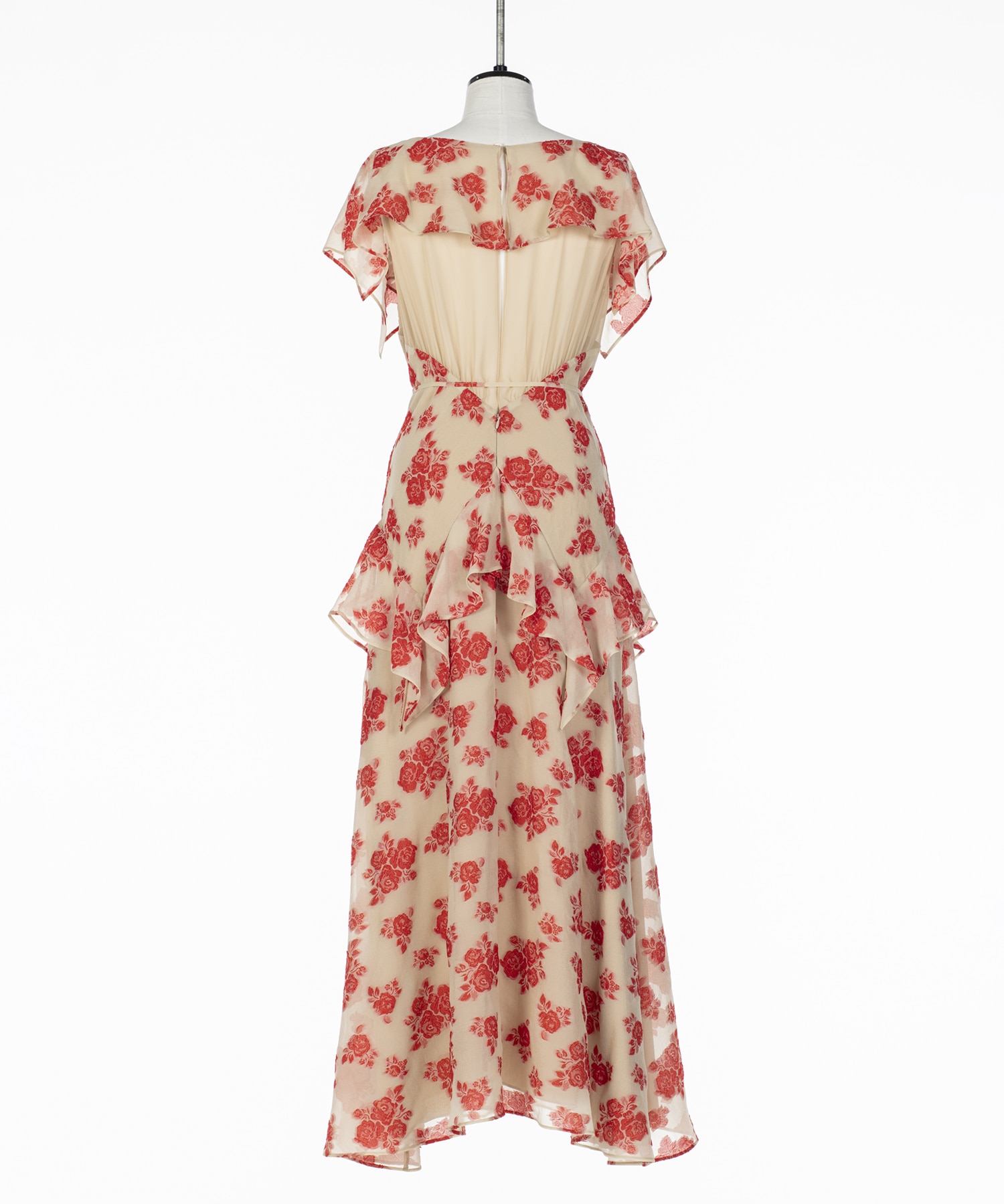 SHEER FLORAL JACQUARD DRESS FETICO