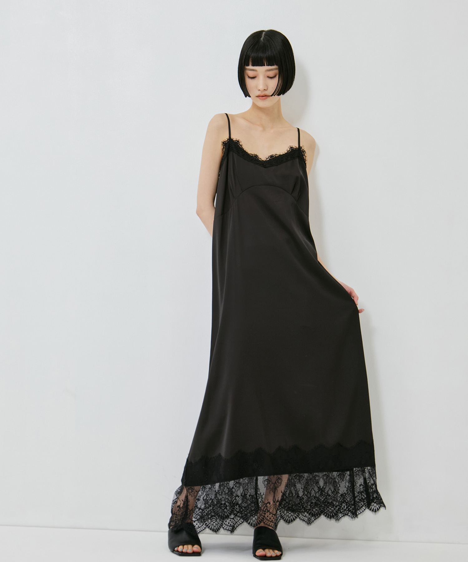 DOT FLOWER VEIL DRESS AMERI