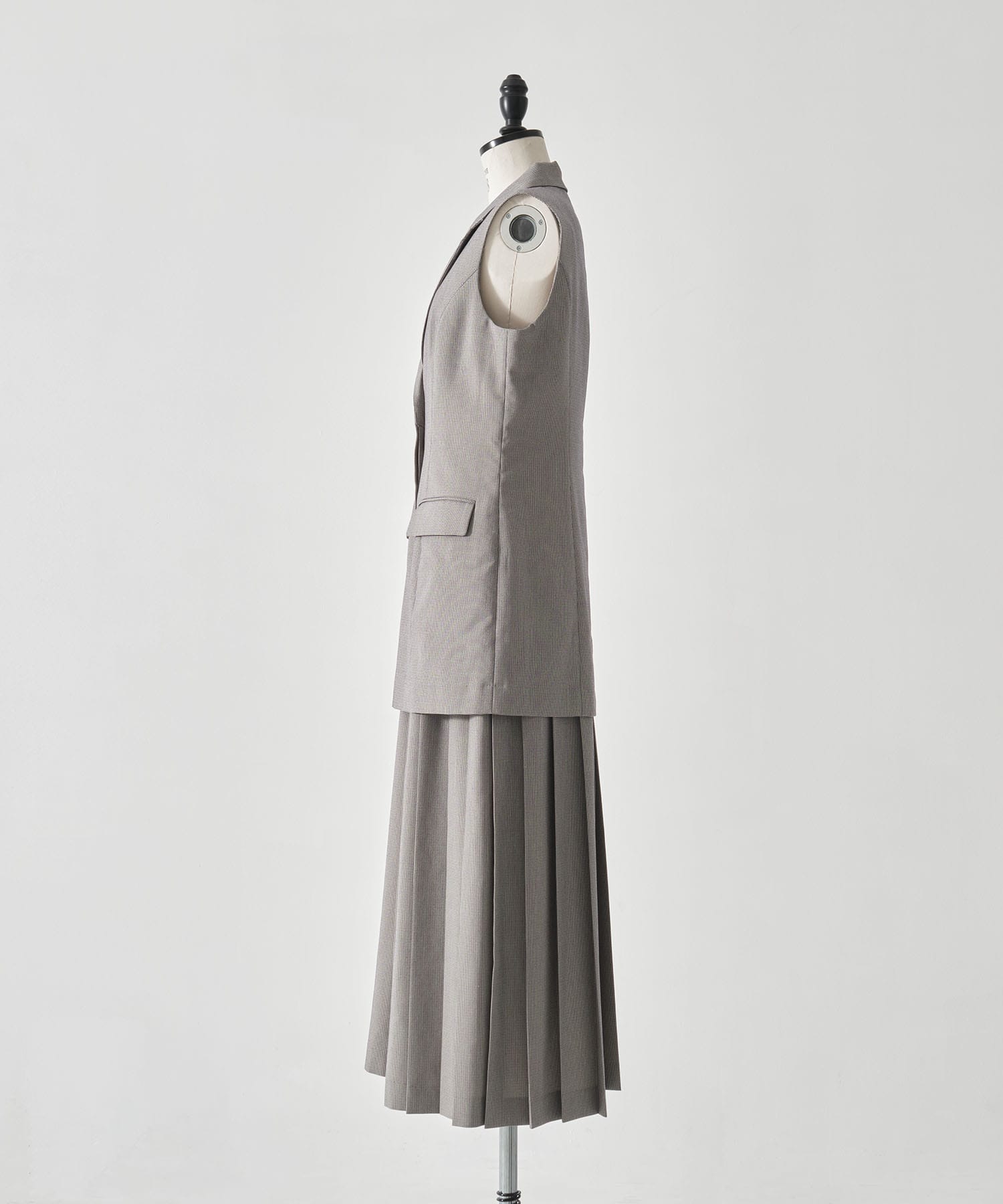 PLEATED SKIRT DOCKING SUIT DRESS AMERI