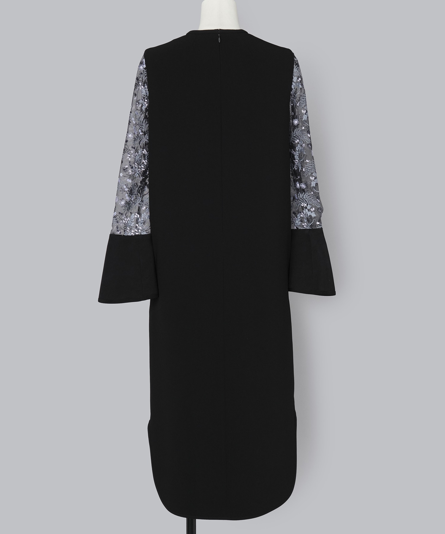Tulle Lace Sleeve Classic Dress Mame Kurogouchi