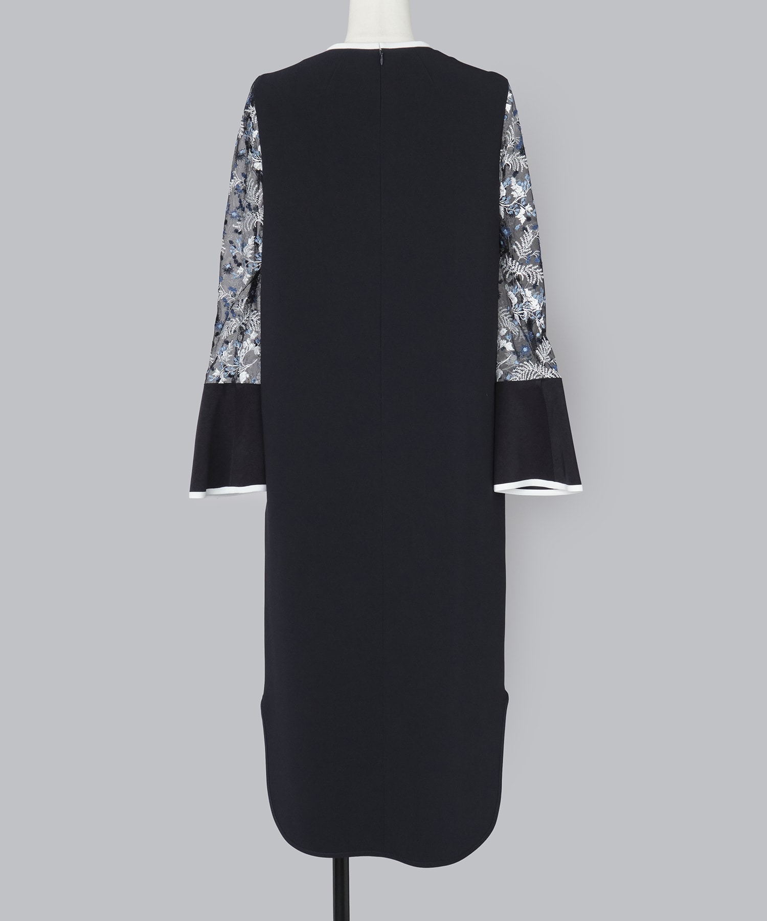 Tulle Lace Sleeve Classic Dress Mame Kurogouchi