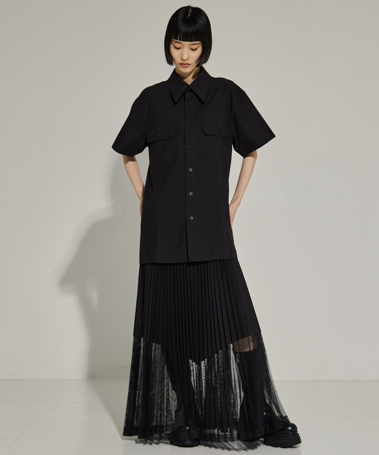 Typewriter mesh dress 