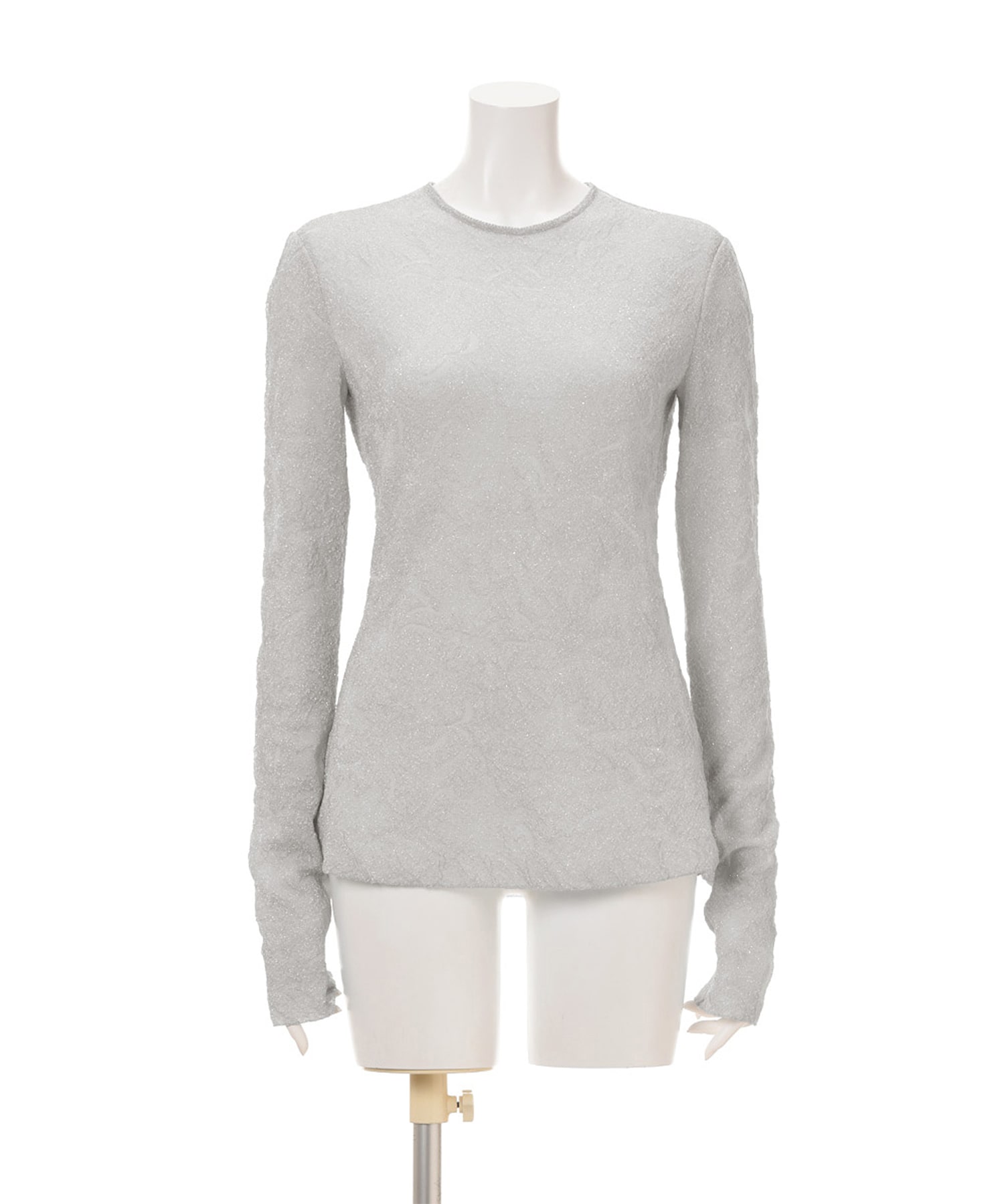 Floral Jacquard Sheer Knit Top Mame Kurogouchi