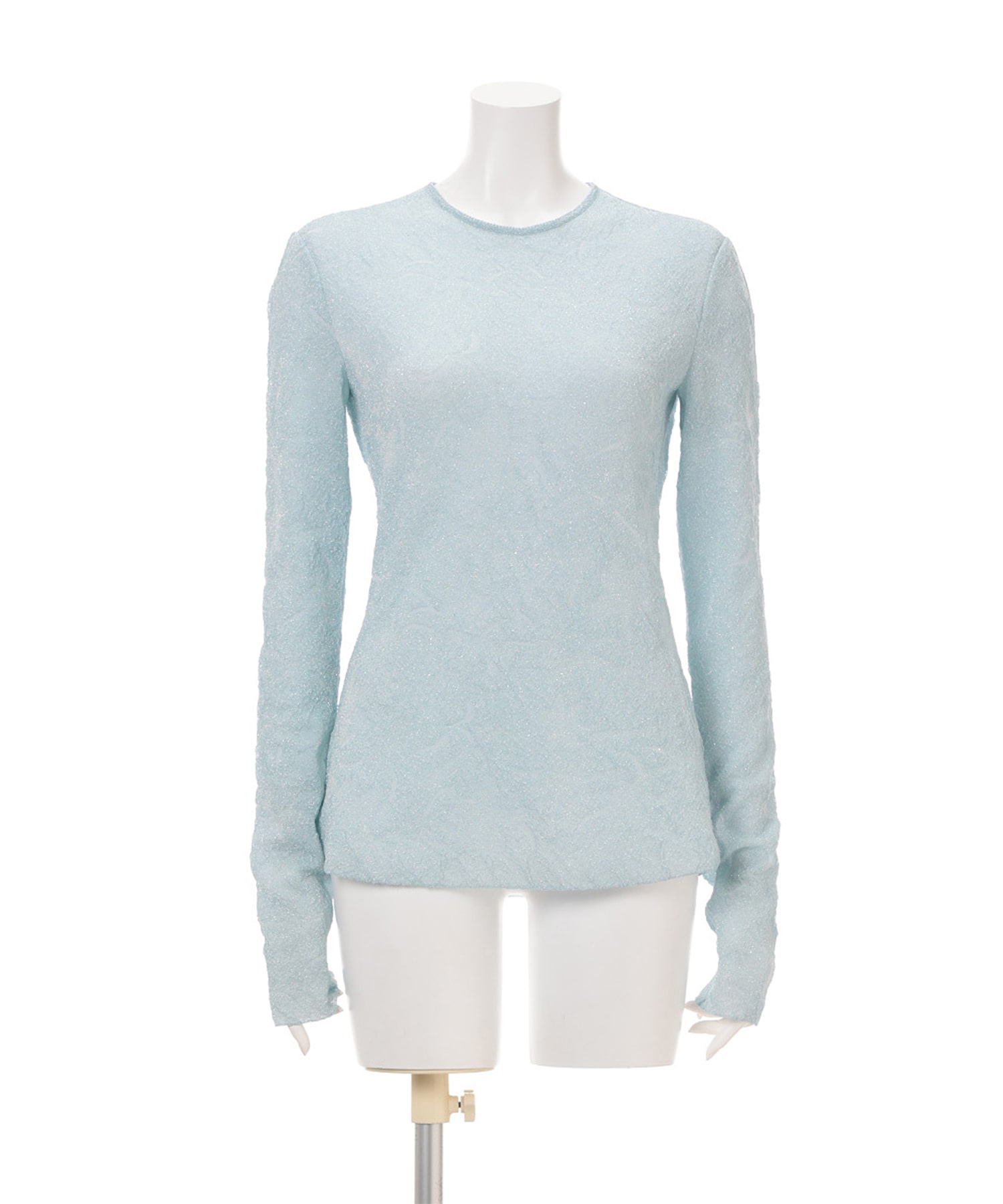 Floral Jacquard Sheer Knit Top Mame Kurogouchi