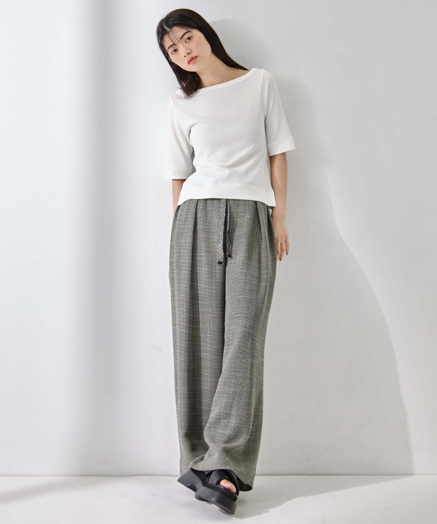 Luxury Cotton Boat Neck Tee 