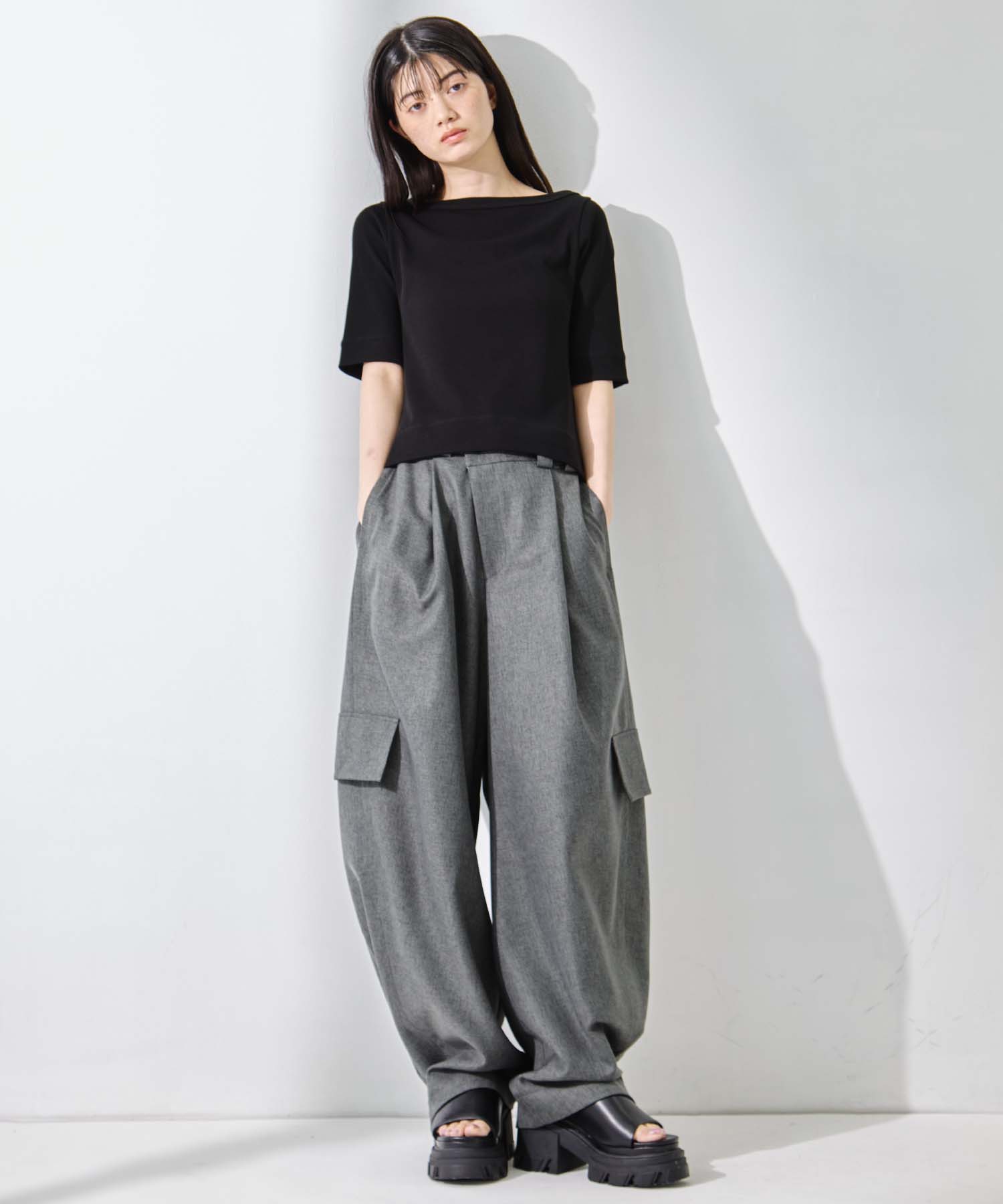 Luxury Cotton Boat Neck Tee 