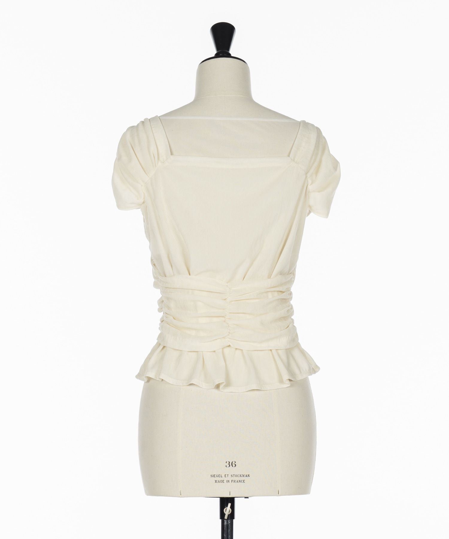 VELVET TULLE GATHERED TOP FETICO