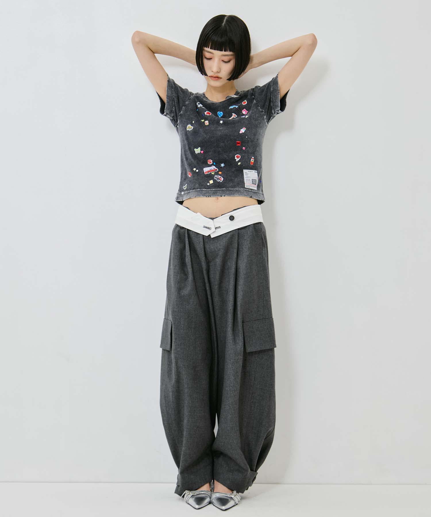 BLEACHED KIDS STICKER MINI TEE Maison MIHARA YASUHIRO