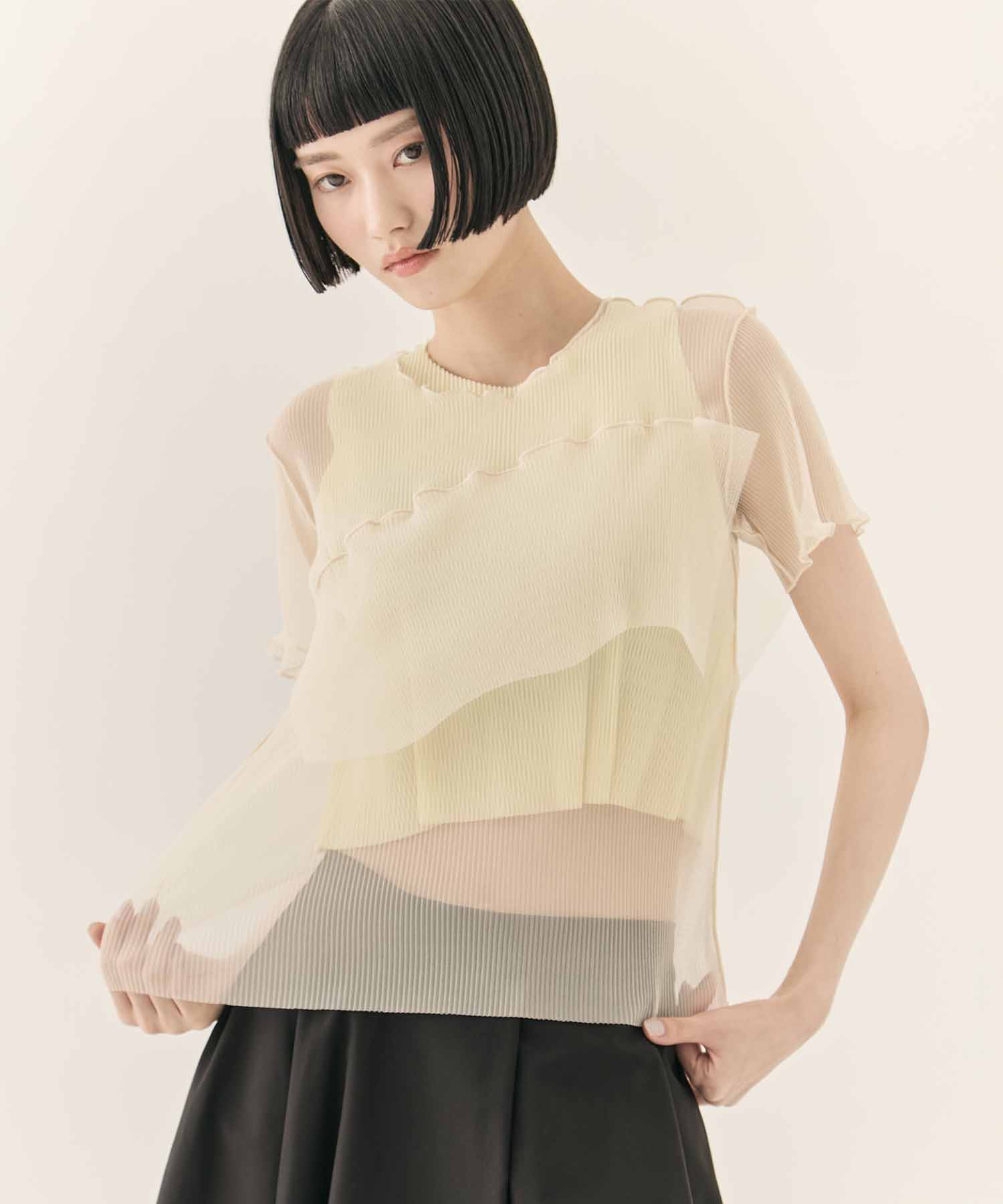 GHOST TODO TOP SHORT SLEEVE +INNER kotohayokozawa