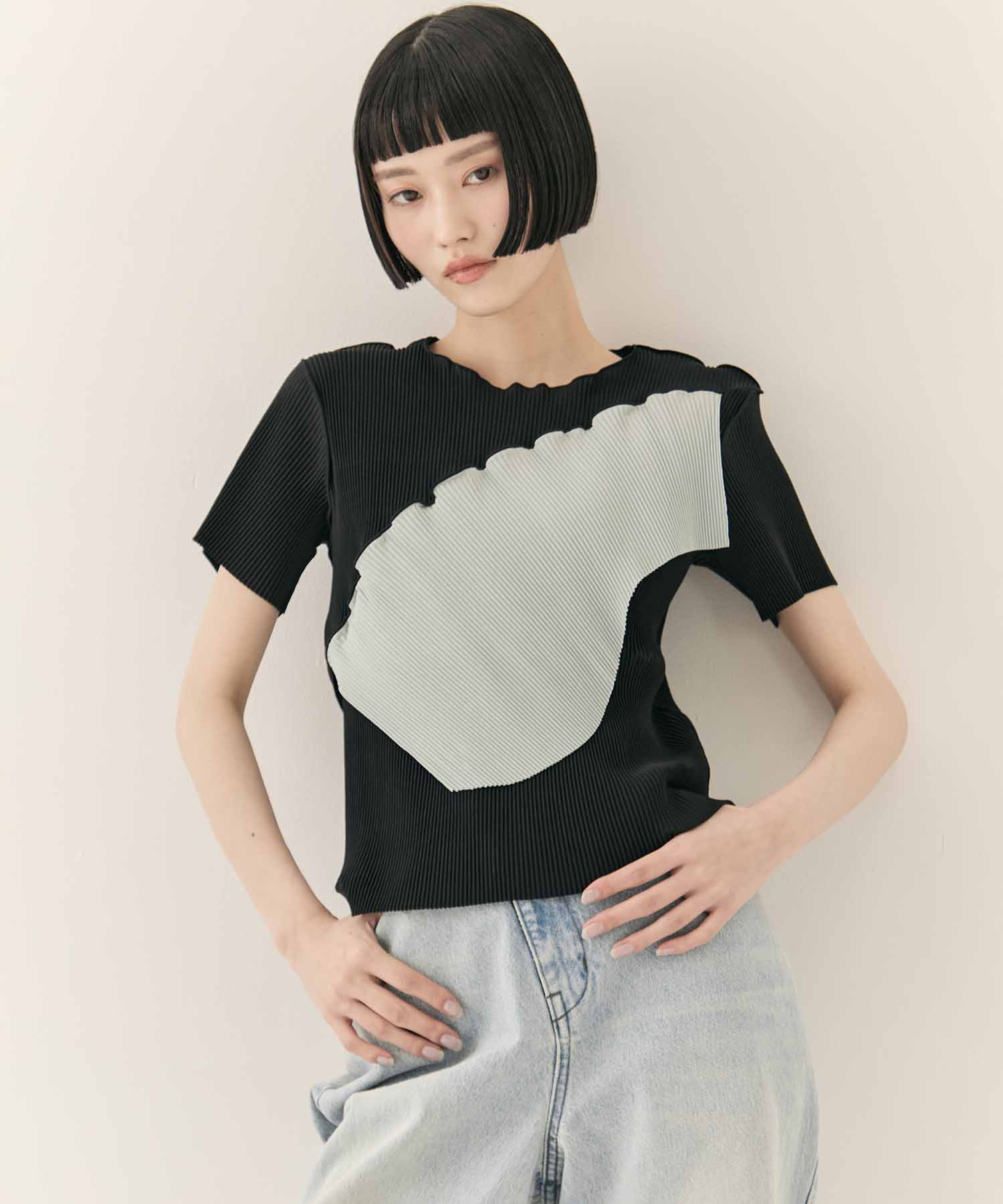 TODO WAVE TOP SHORT SLEEVE kotohayokozawa