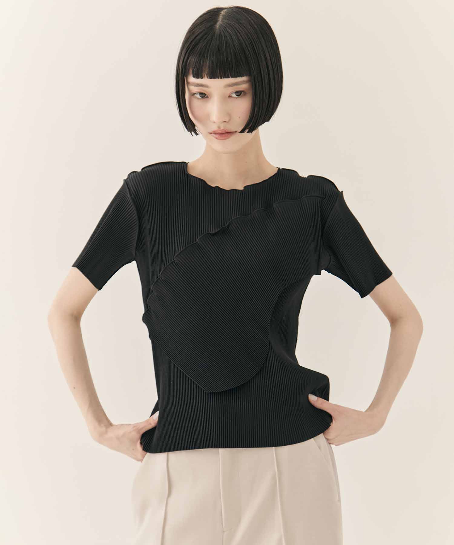 TODO WAVE TOP SHORT SLEEVE kotohayokozawa