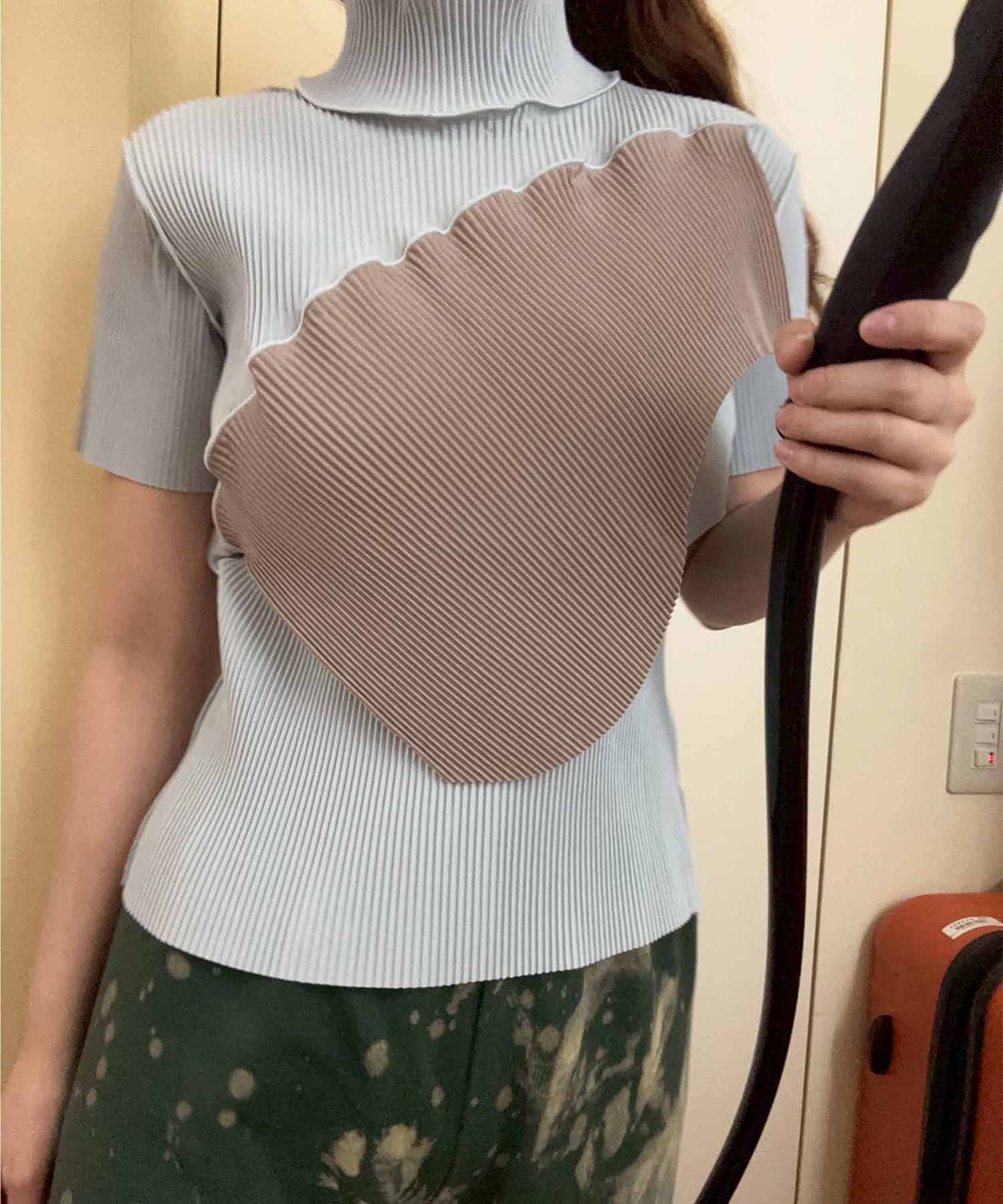 TODO WAVE TOP SHORTSLEEVE HIGHNECK kotohayokozawa