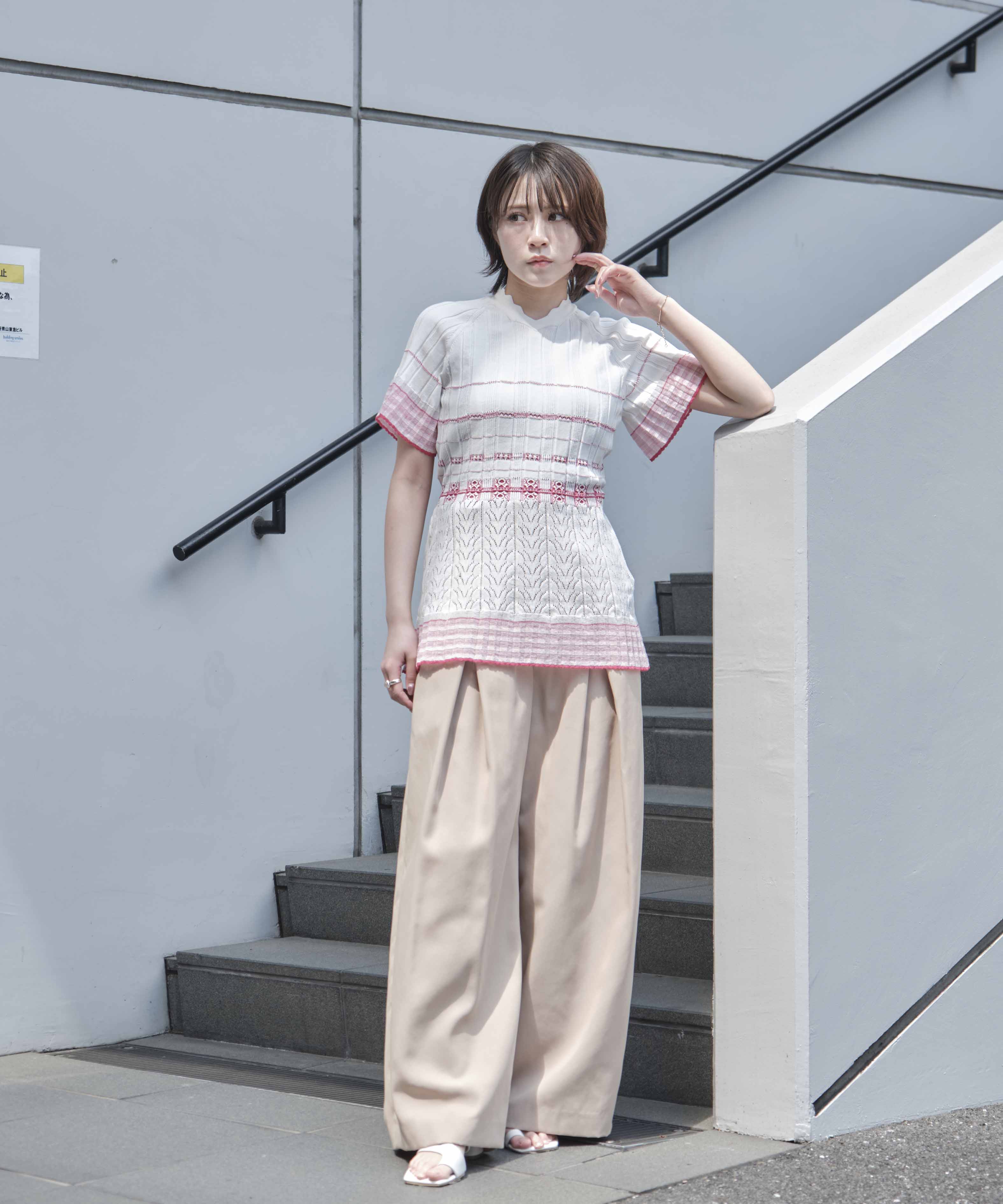Lamp Shaped Knit Top Mame Kurogouchi
