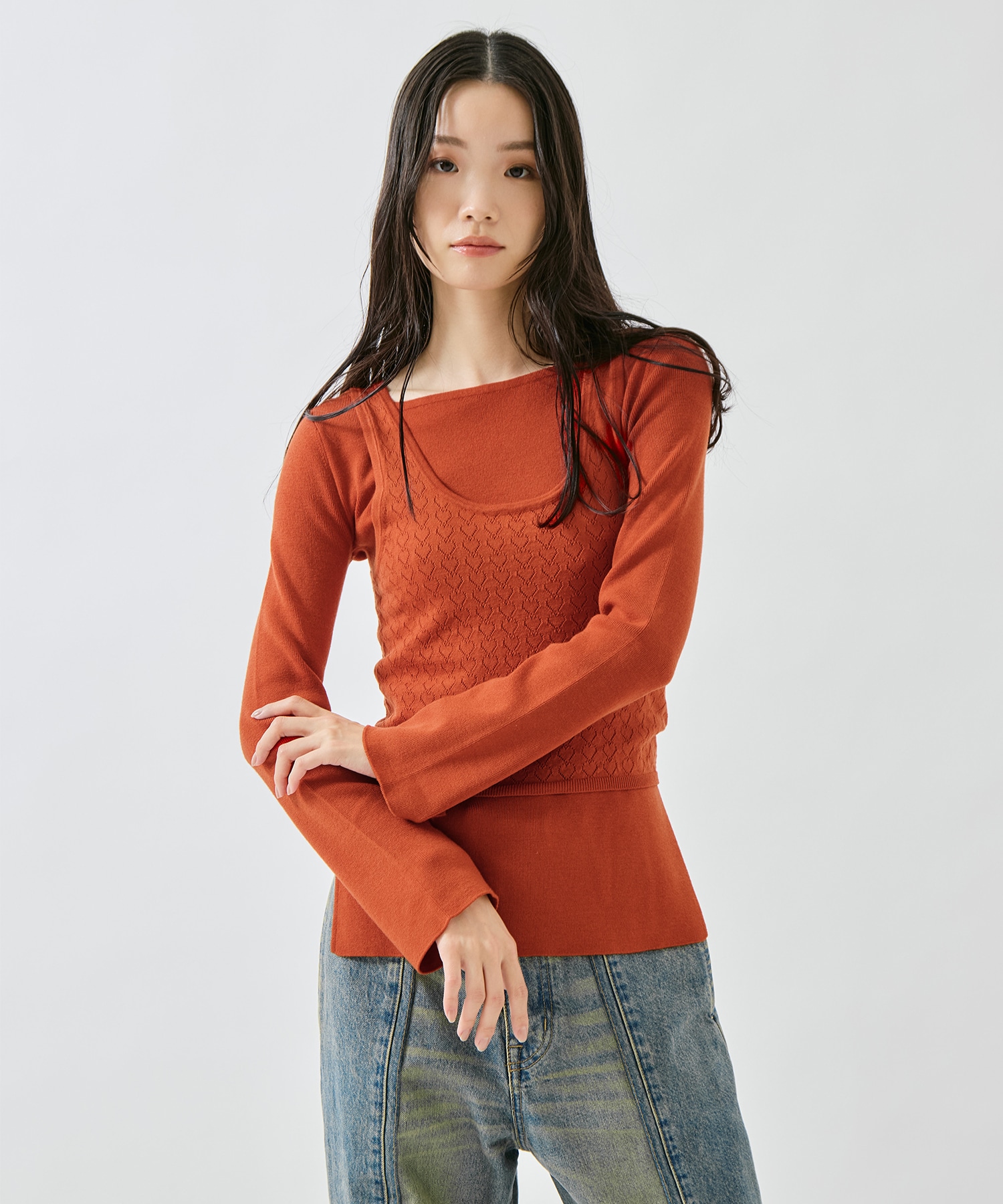 HEART TANK KHEART TANK KNIT SET AMERI