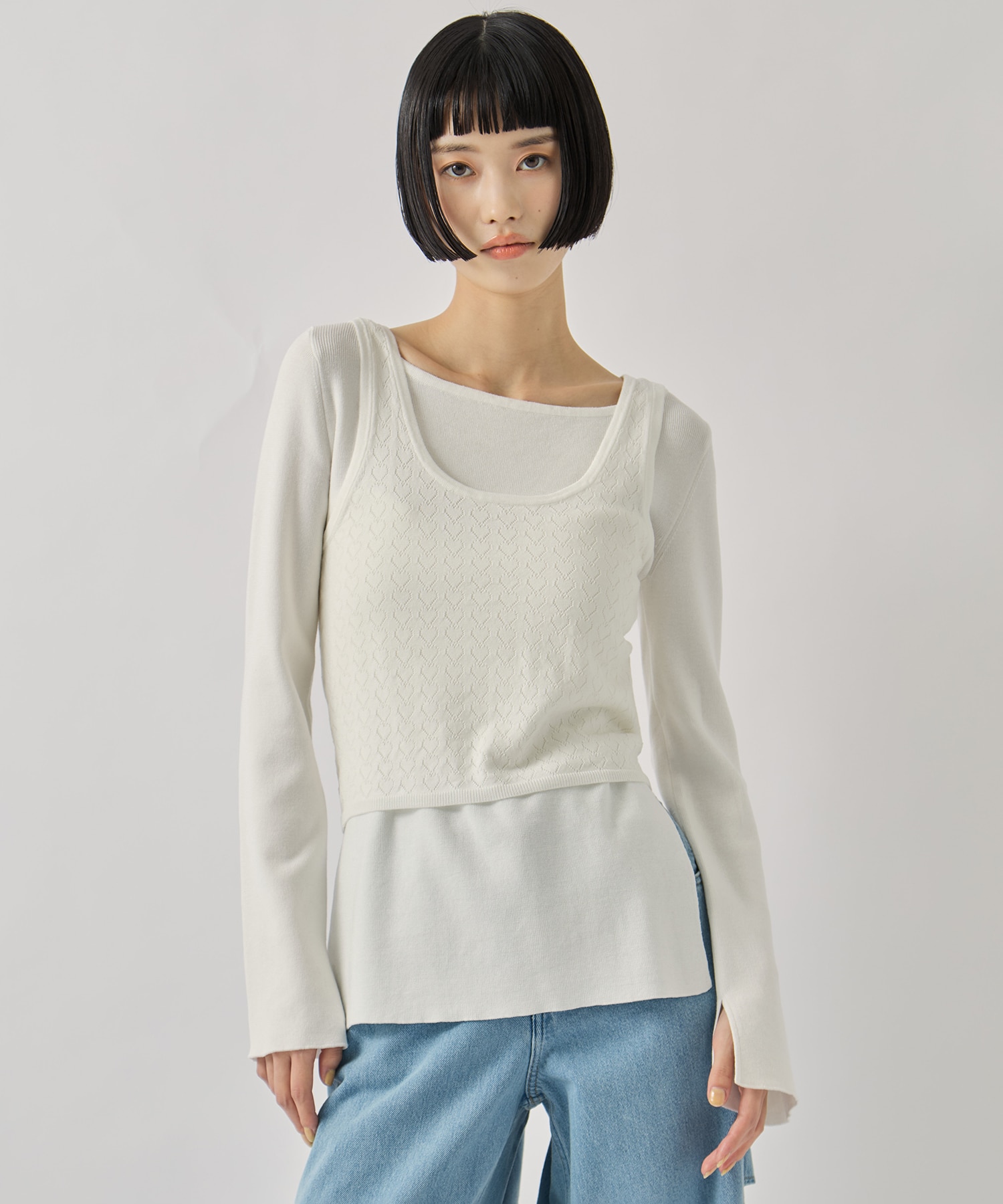 HEART TANK KHEART TANK KNIT SET AMERI