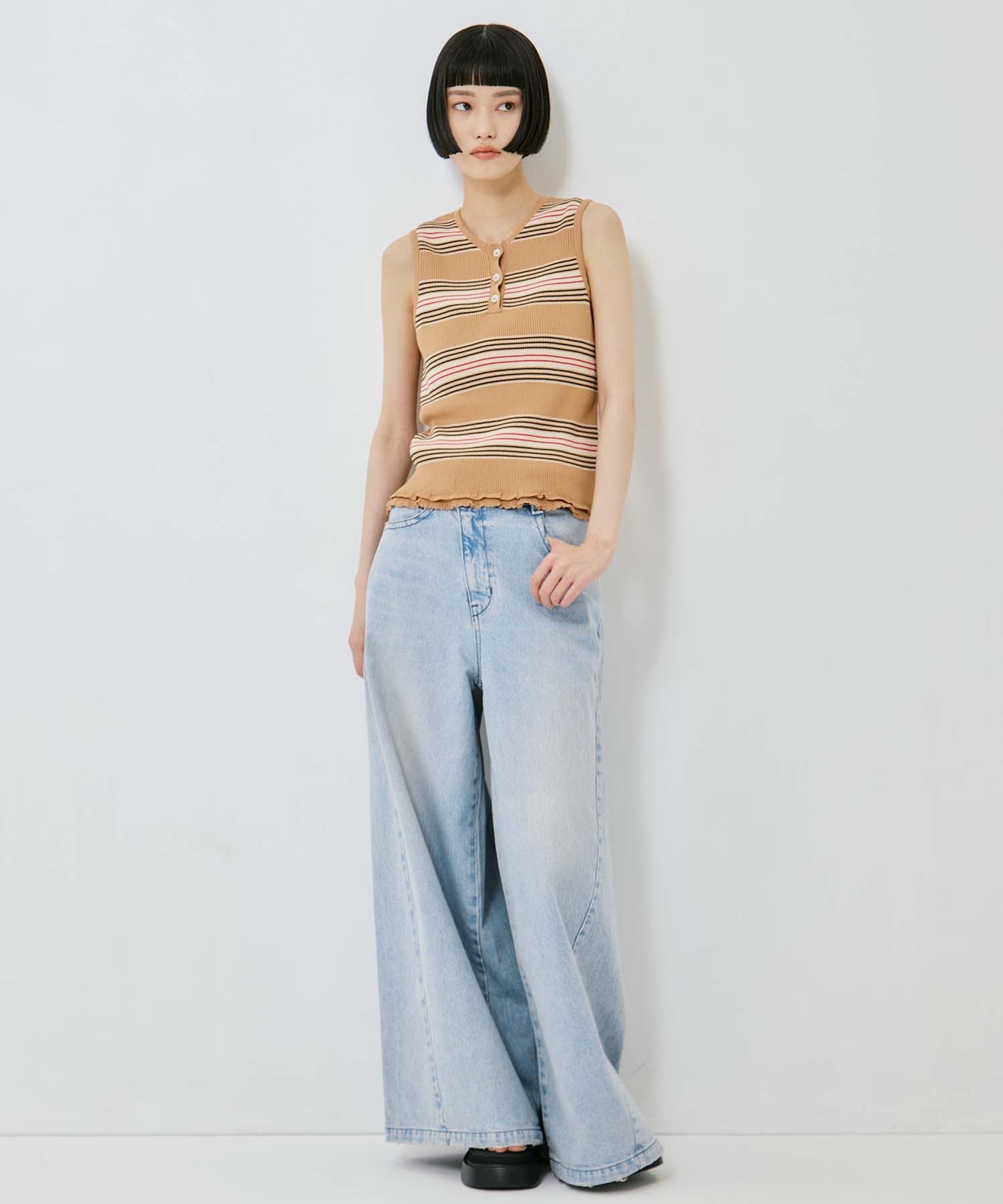 AKES-012K【ボーダーニットトップス】 AKANE UTSUNOMIYA