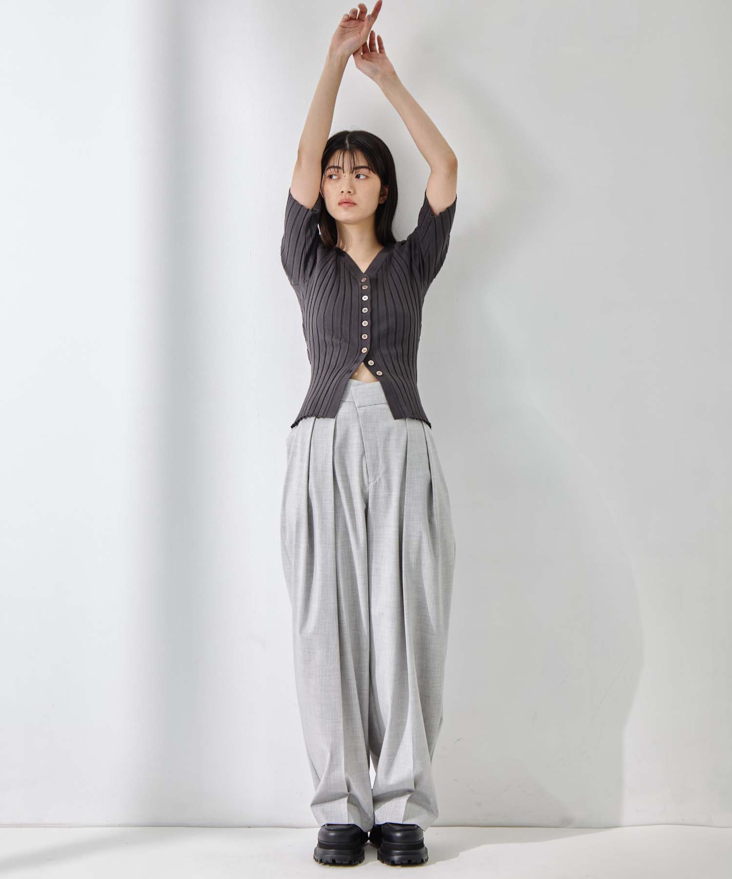 Silk Viscose Wide Rib Cardigan STUDIOUS