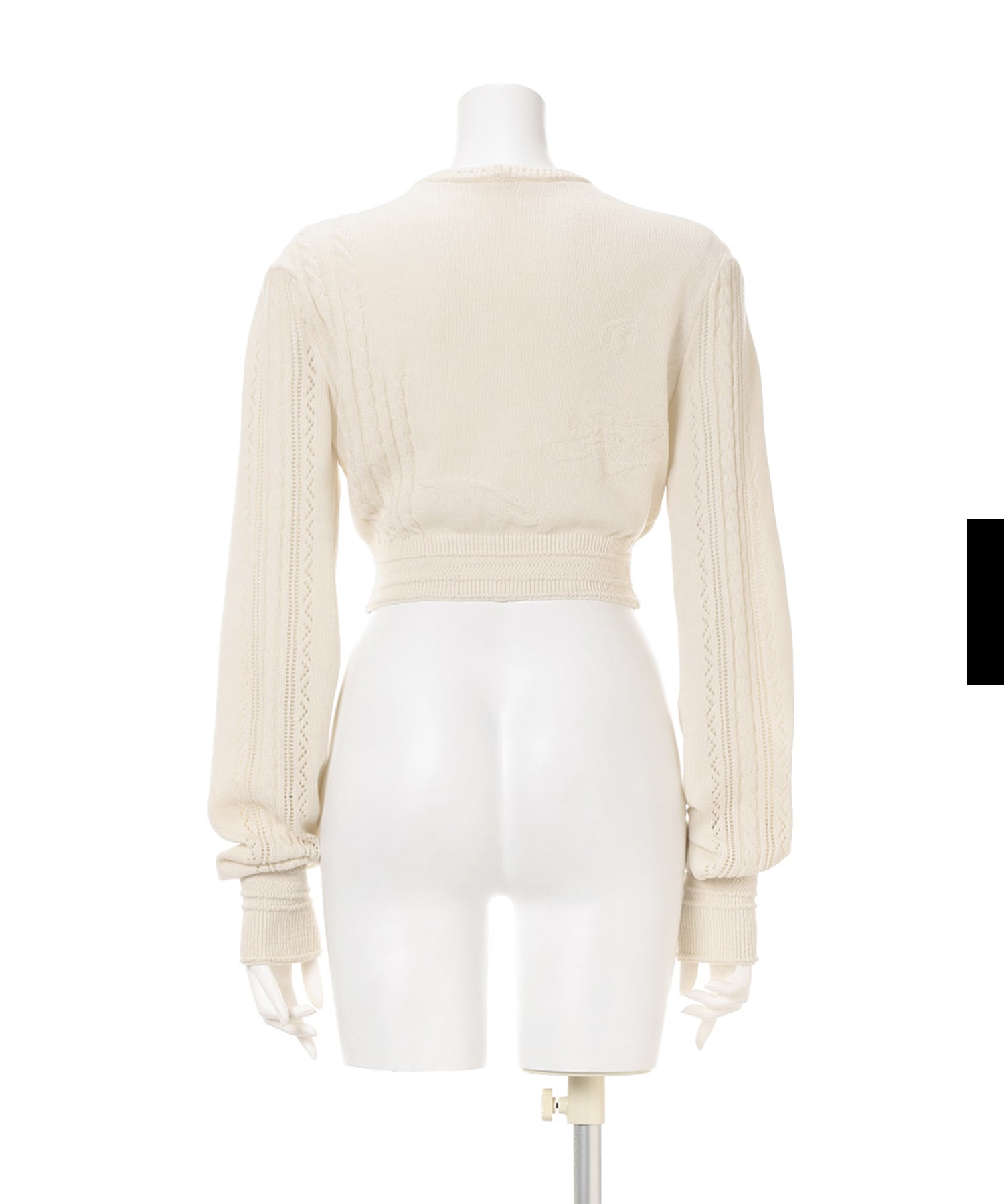 3D Floral Motif Knit Cardigan Mame Kurogouchi