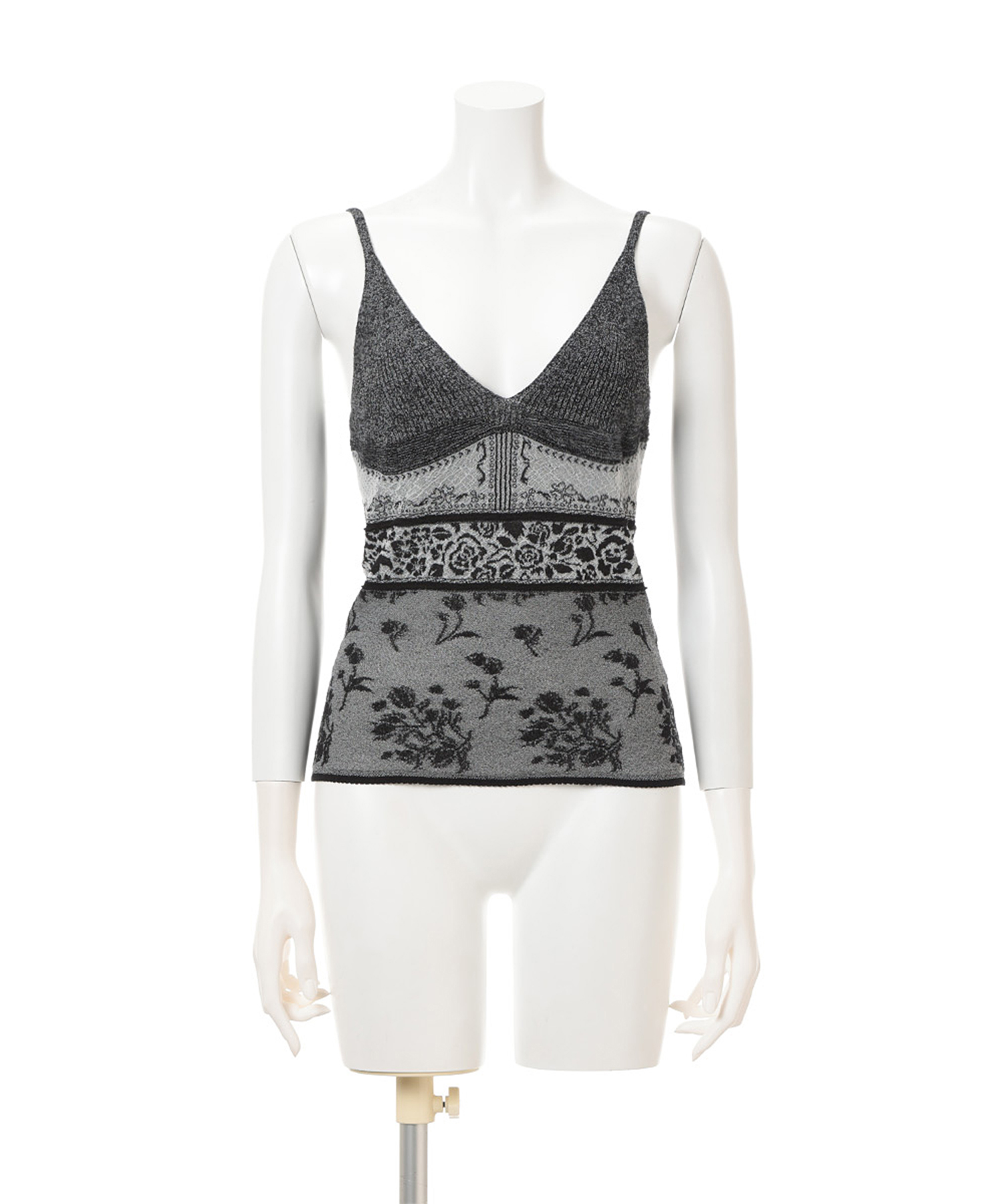 Floral Jacquard Knit Camisole Top Mame Kurogouchi