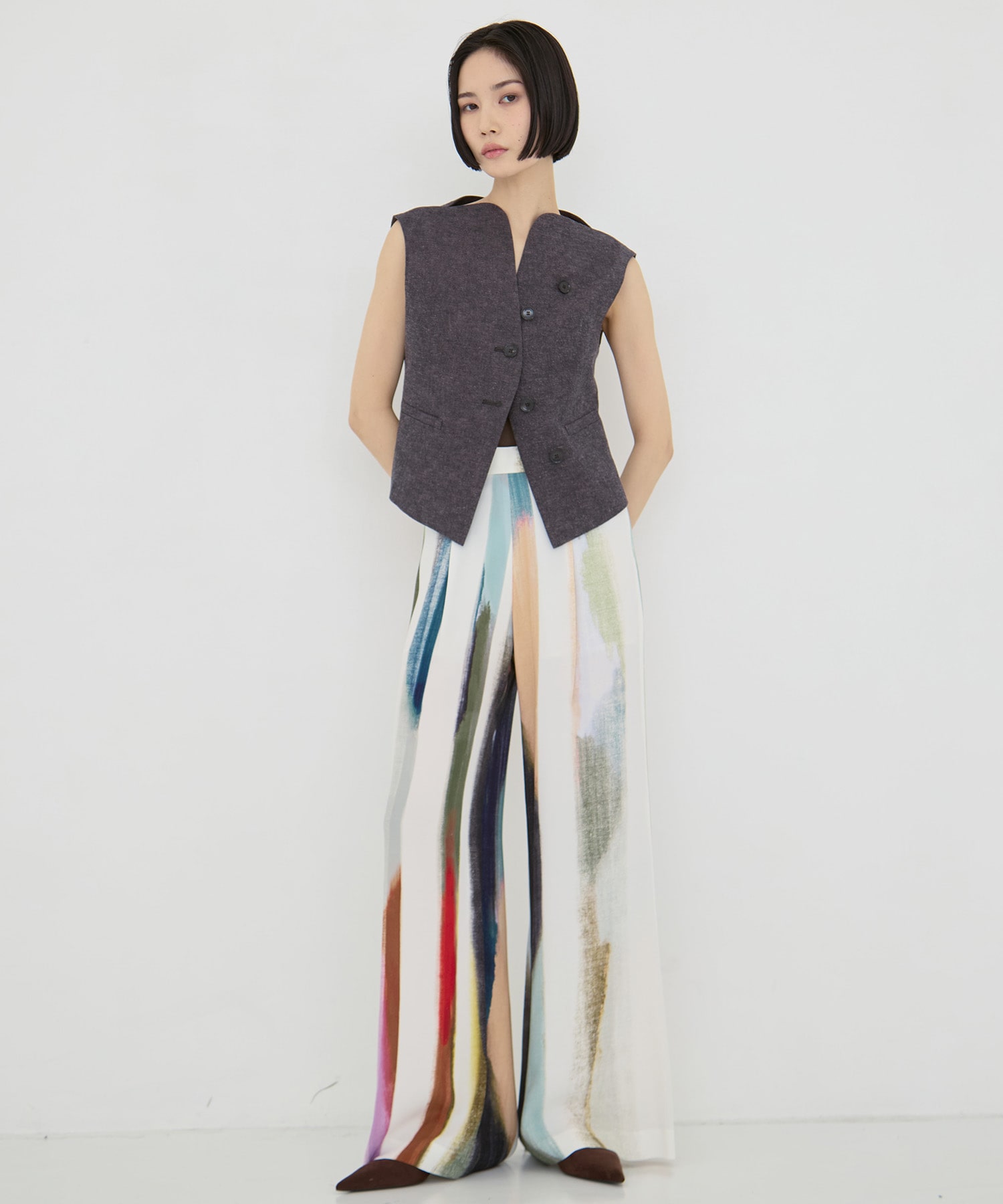 Empty stripe pants AKIRANAKA