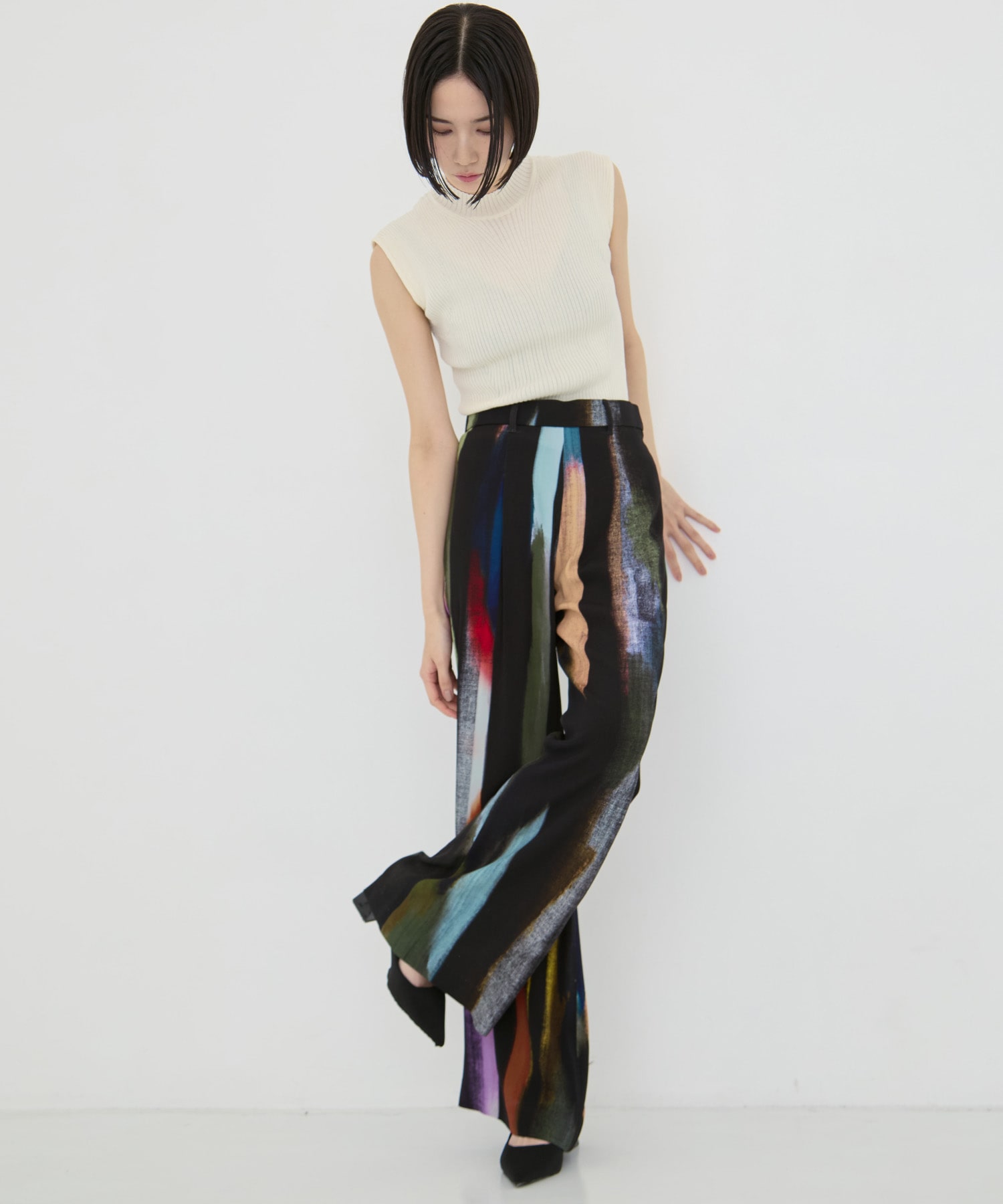 Empty stripe pants AKIRANAKA