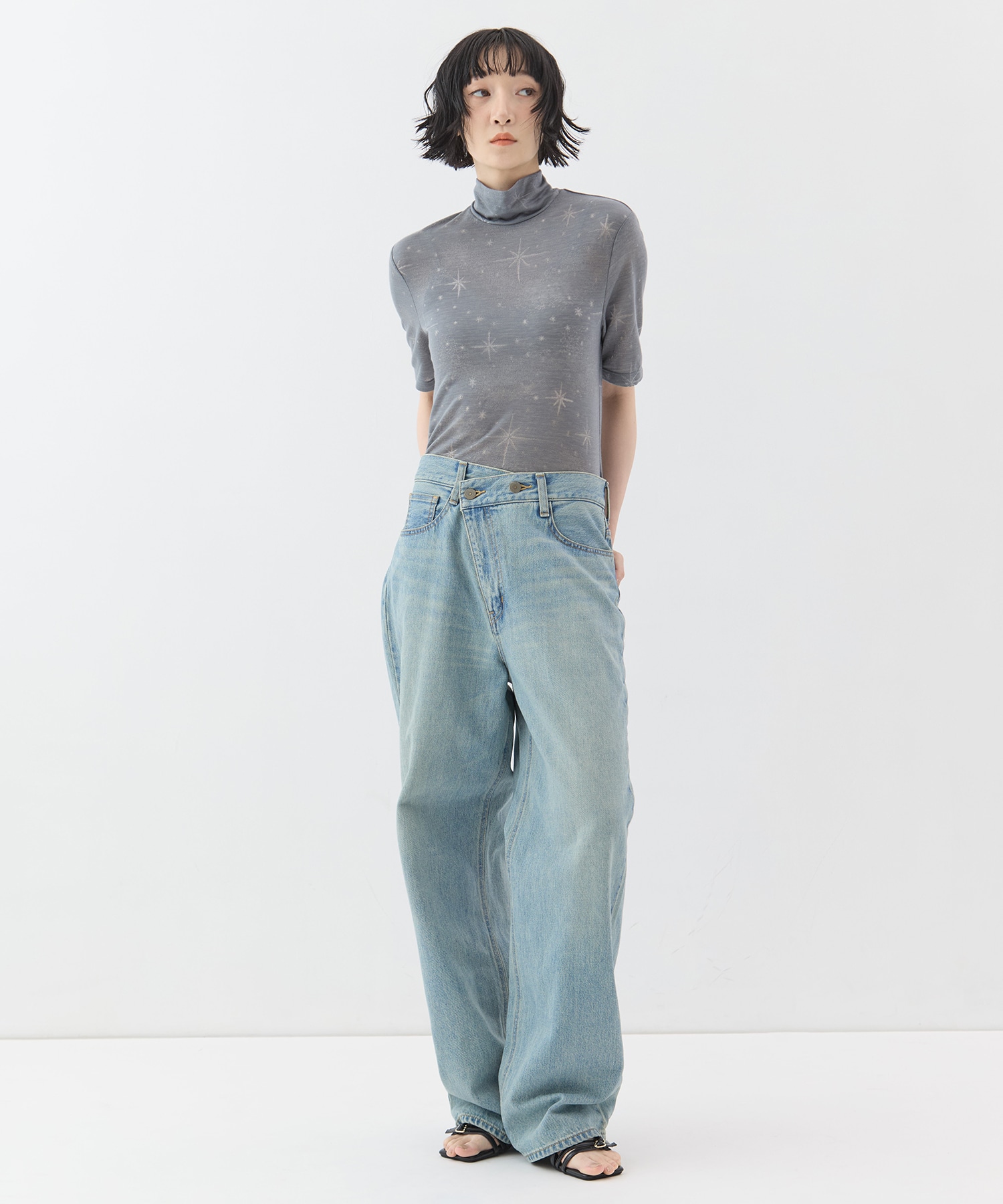 DOUBLE WAIST DENIM PANTS STUDIOUS