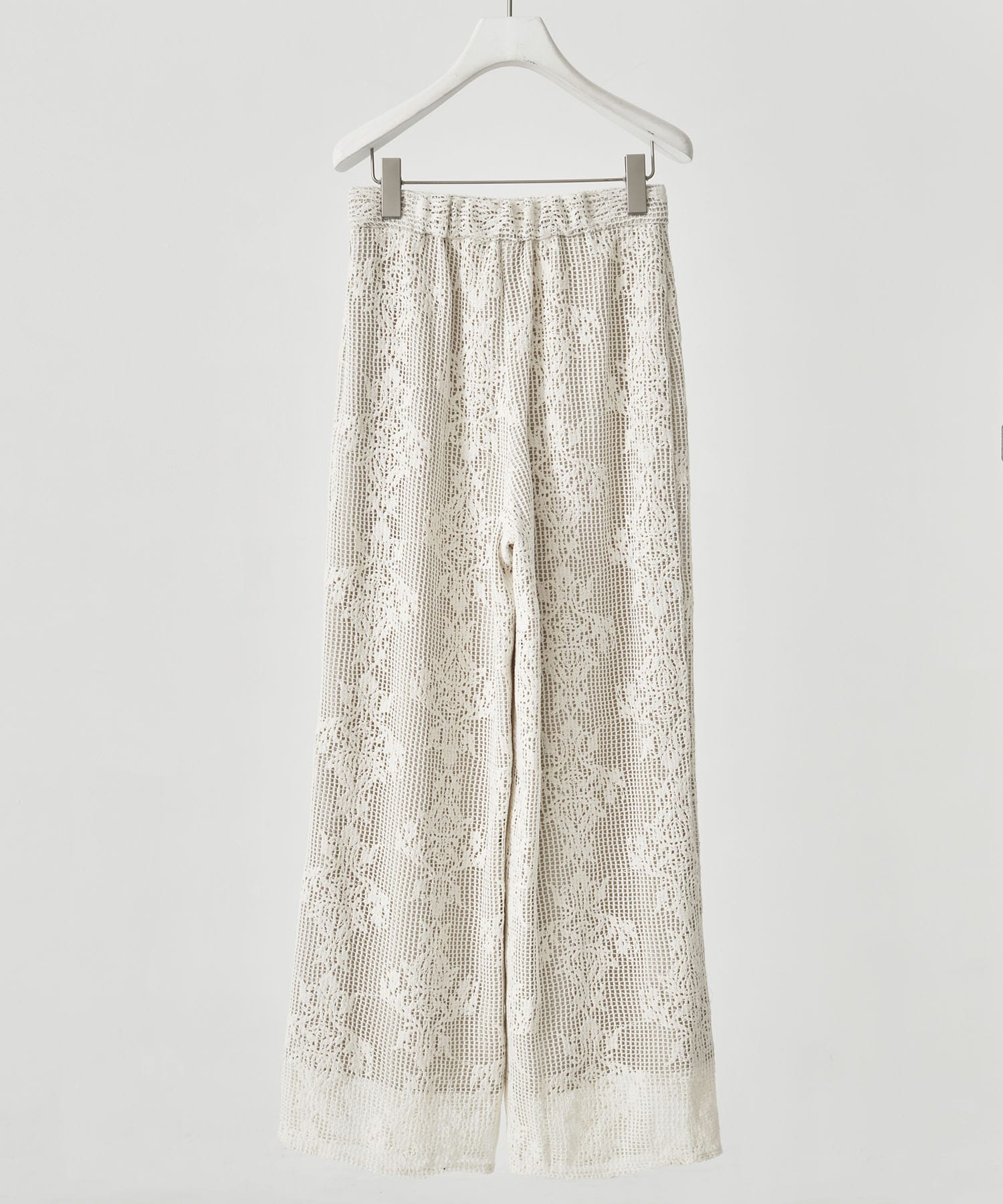 MESH DAMASK EMBROIDERY PANTS AMERI