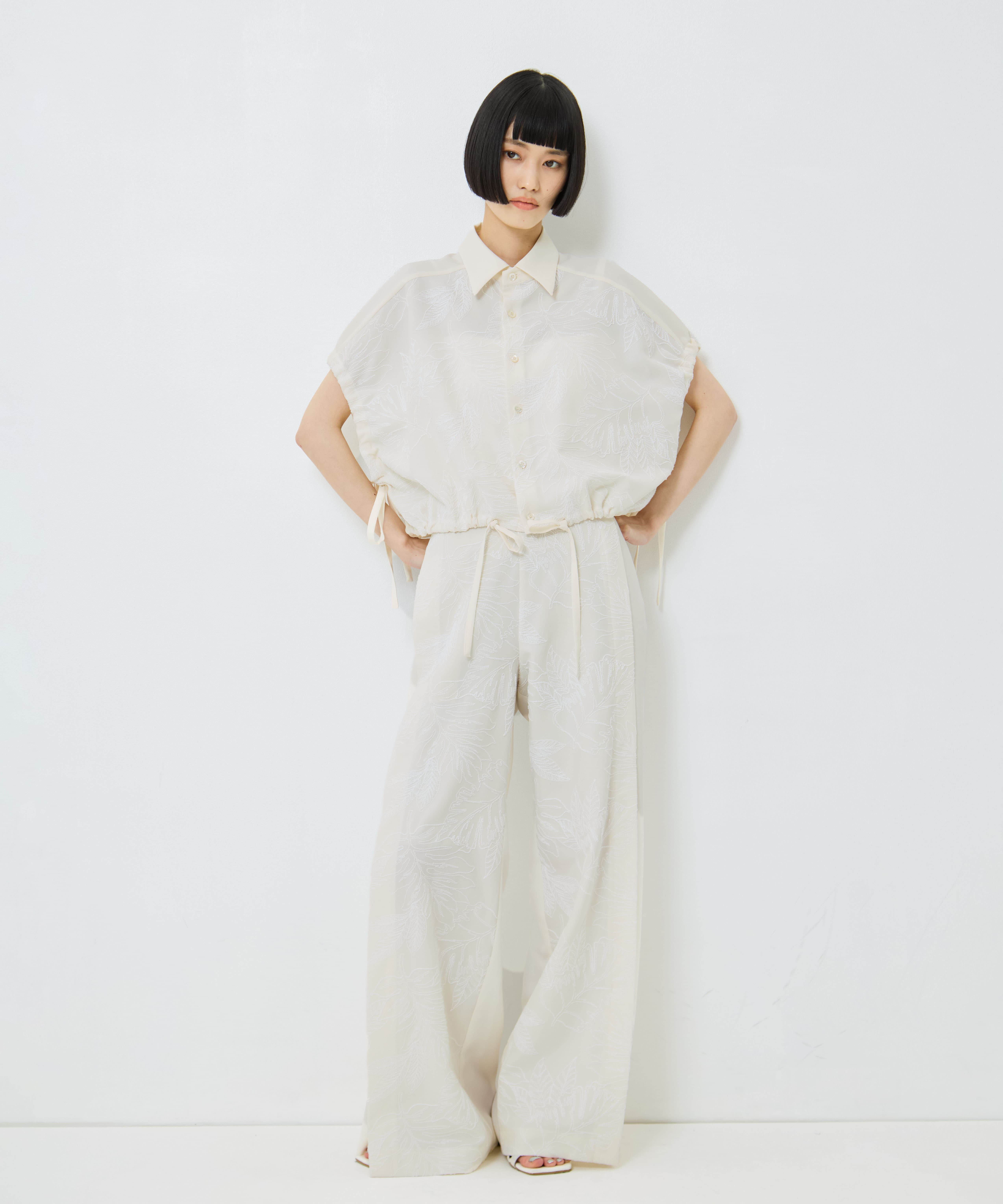 別注 FLOWER LACE POCKET PANTS UJOH