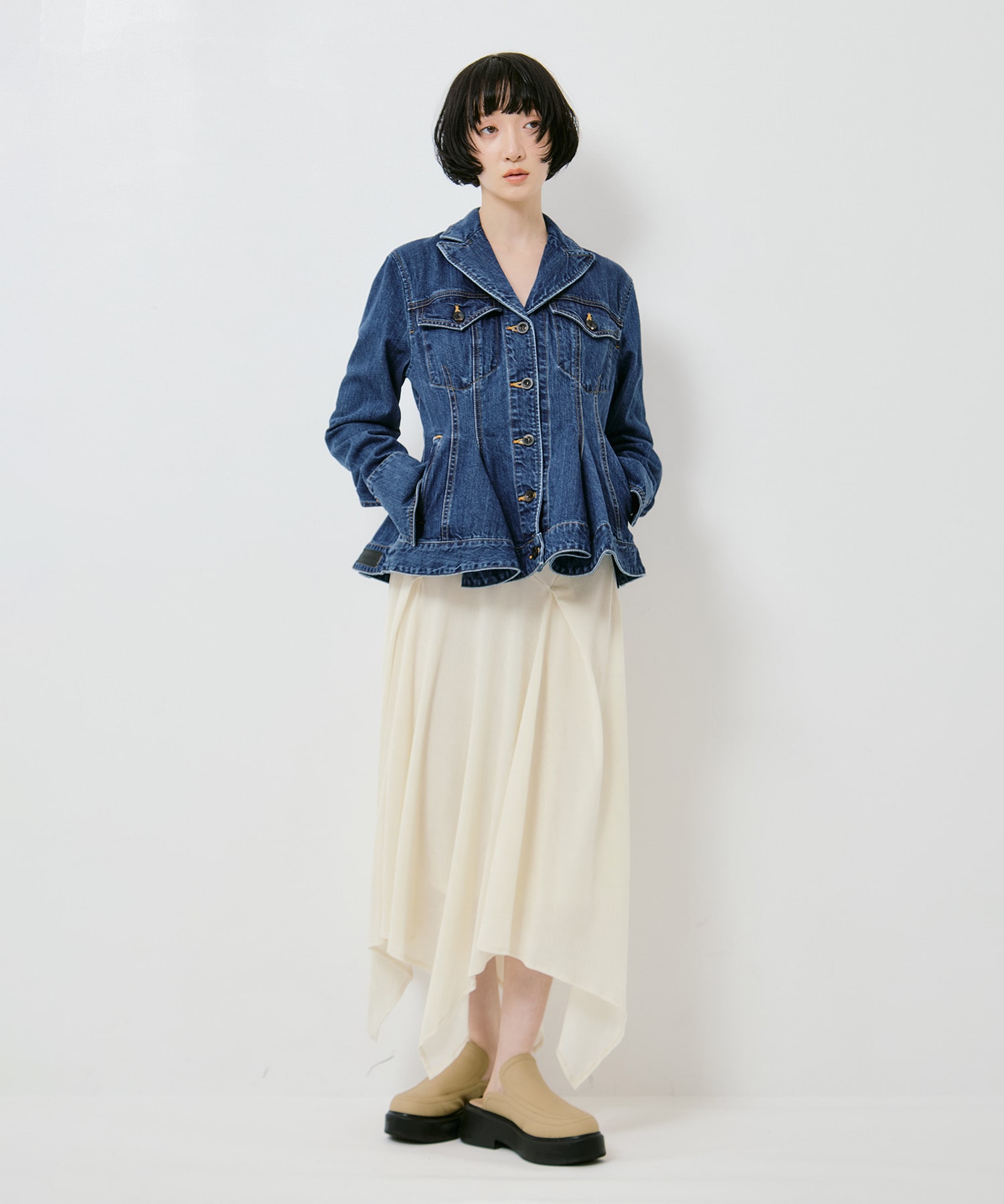 VELVET TULLE GATHERED SKIRT FETICO