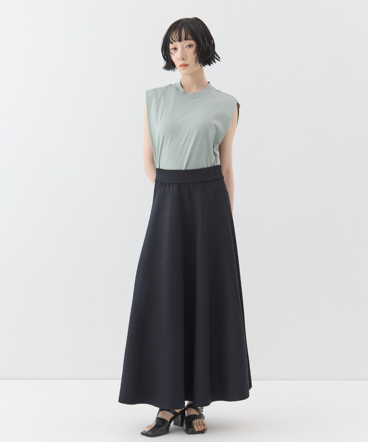 別注knit long flare skirt WRAPINKNOT