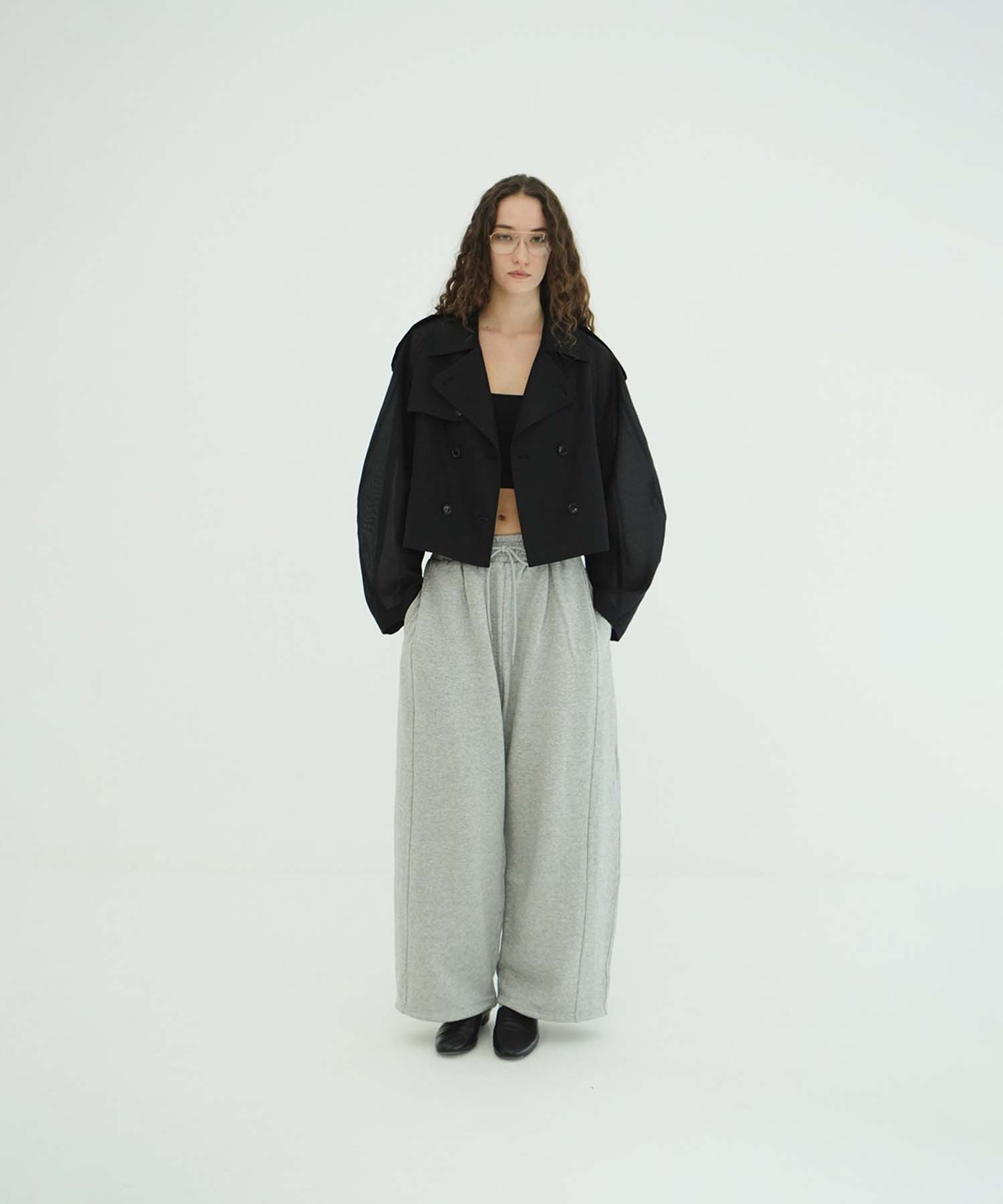 SHEER SHORT TRENCH JACKET CLANE