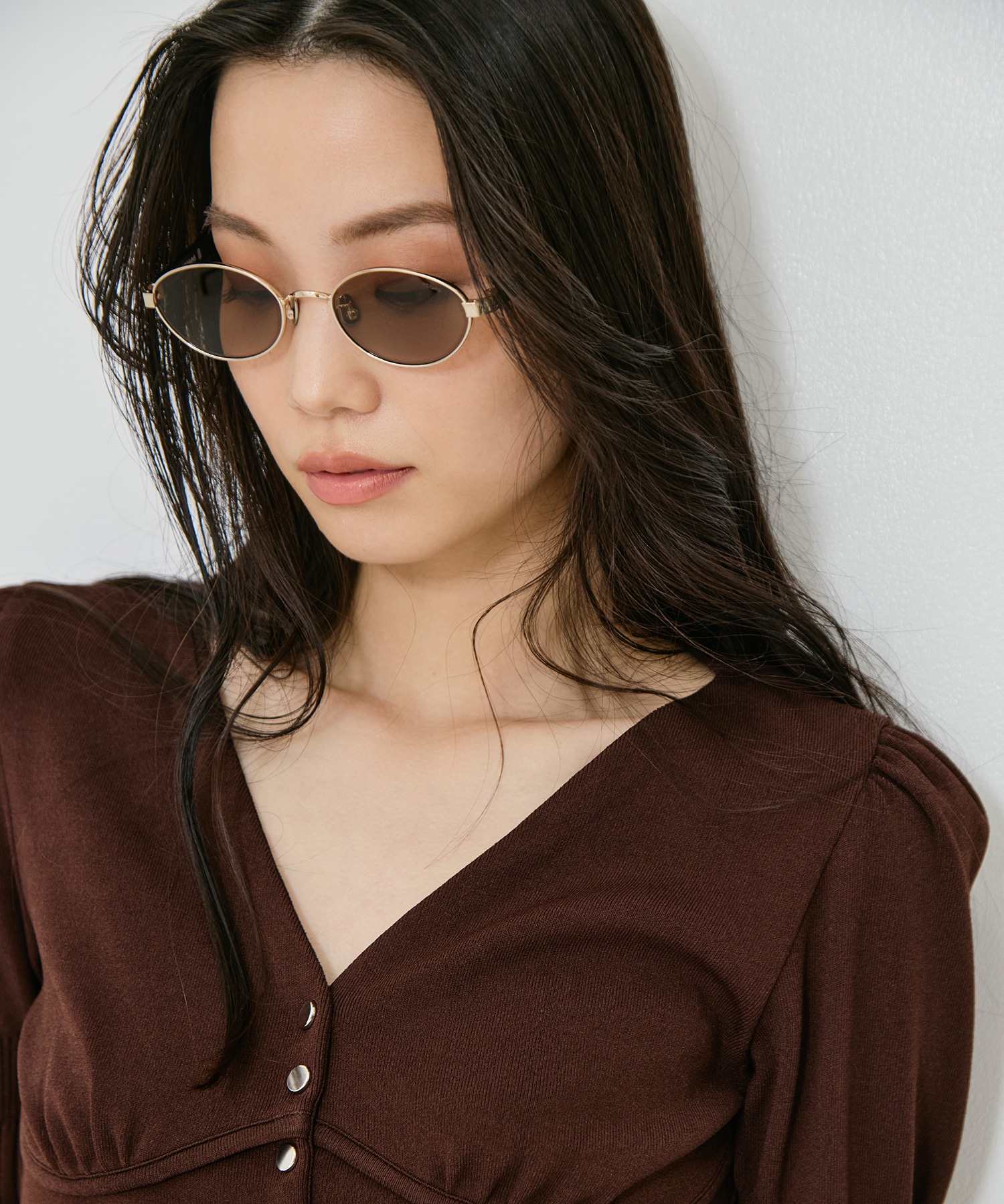 × BLANC METAL OVAL SUNGLASSES FETICO