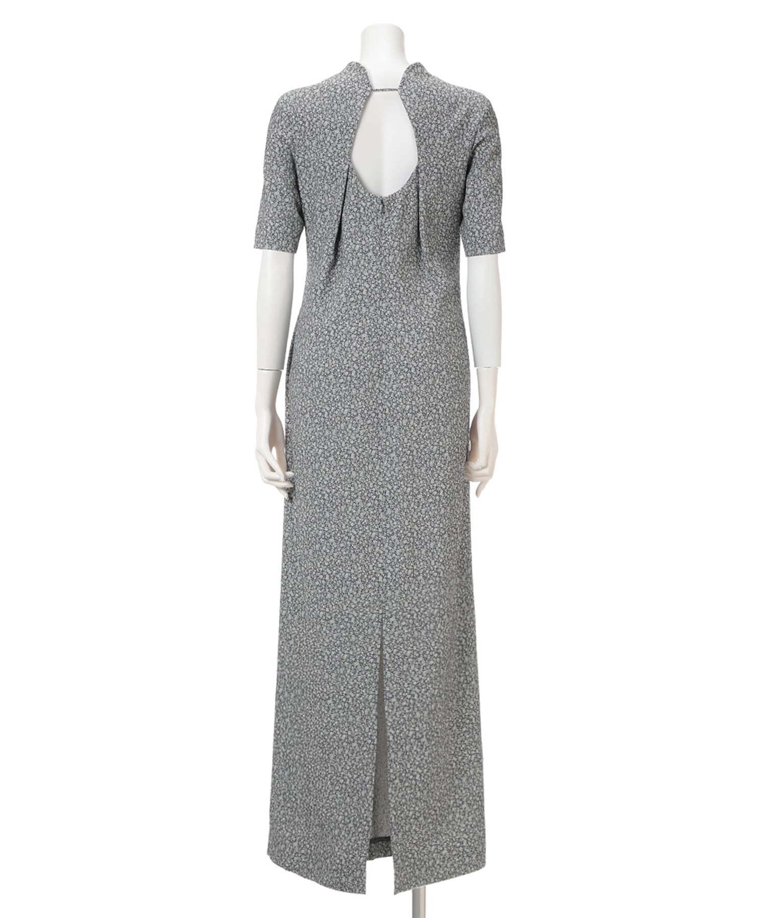 Floral Jacquard Square Neck Dress Mame Kurogouchi