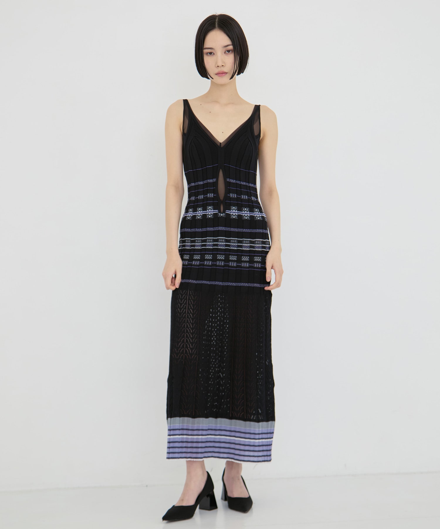 Lamp Shaped Knit Dress Mame Kurogouchi