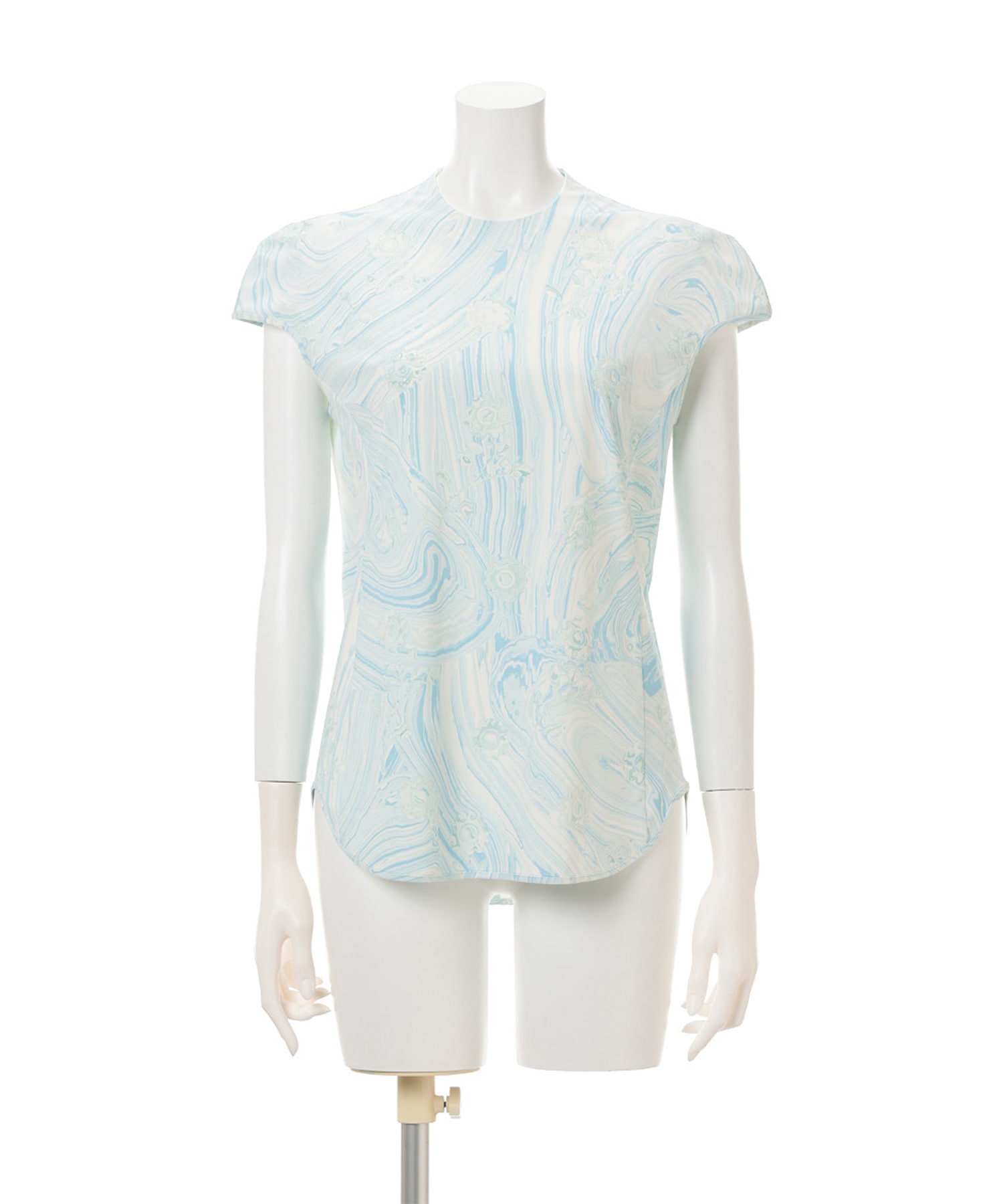 Marble Print Jersey Short Sleeve Top Mame Kurogouchi