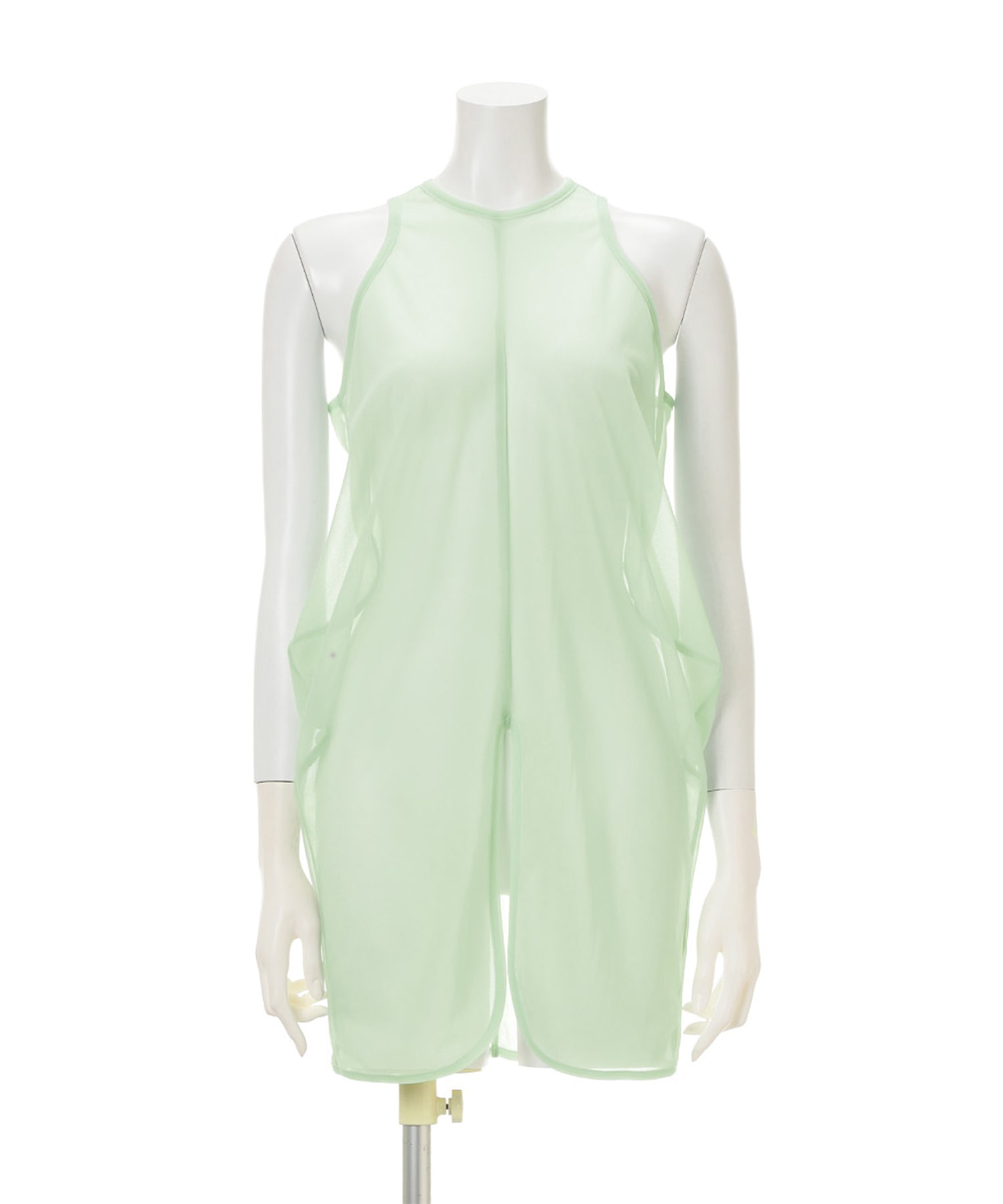 Draped Jersey Sheer Sleeveless Top Mame Kurogouchi