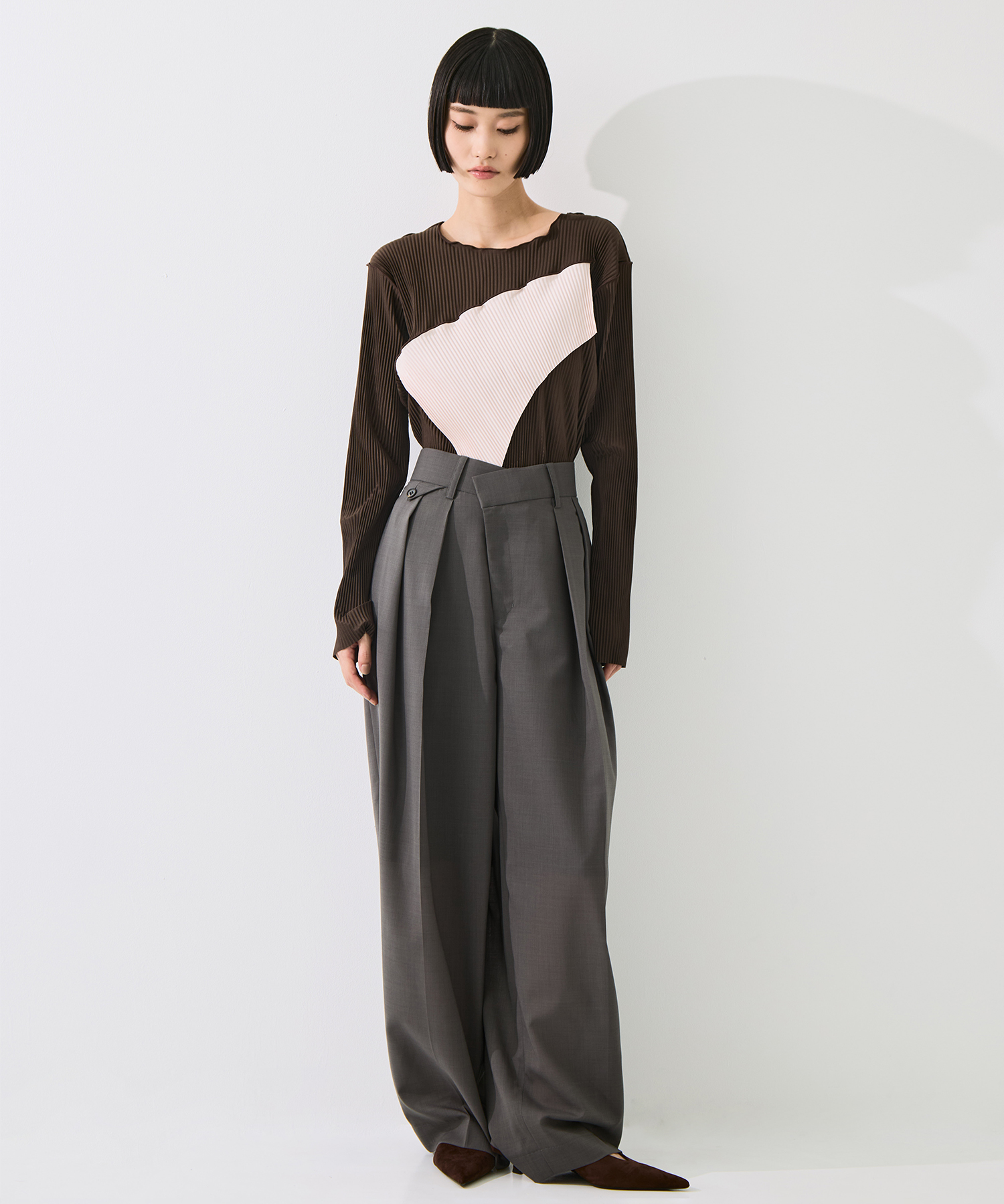 Sheer Double Tucked Trousers STUDIOUS