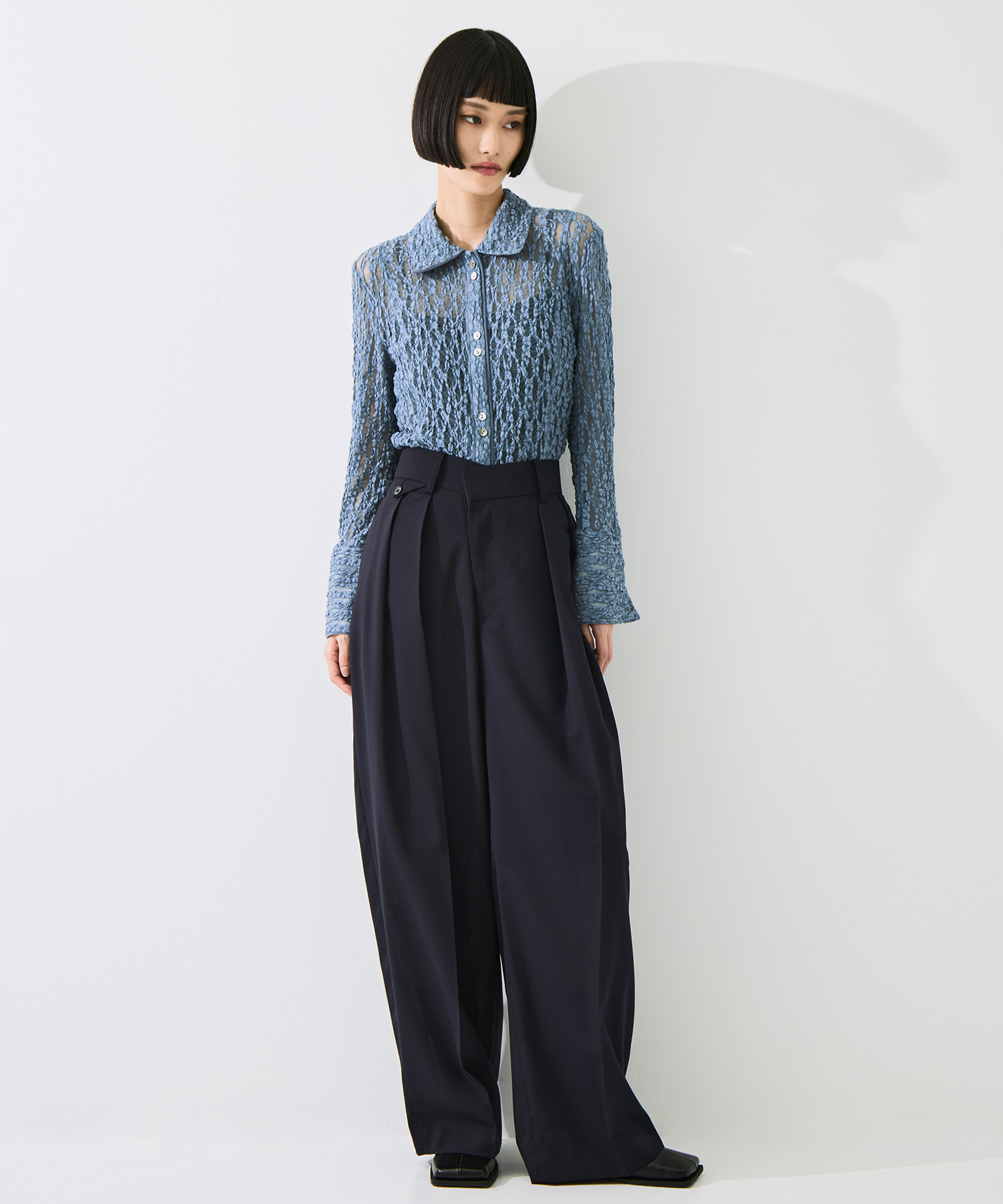 Sheer Double Tucked Trousers STUDIOUS