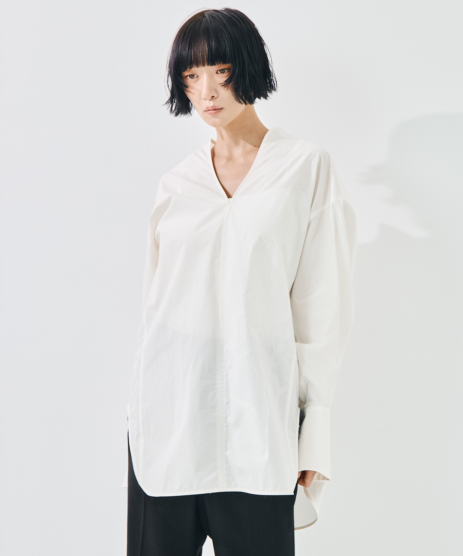Washi Print Shirt Mame Kurogouchi