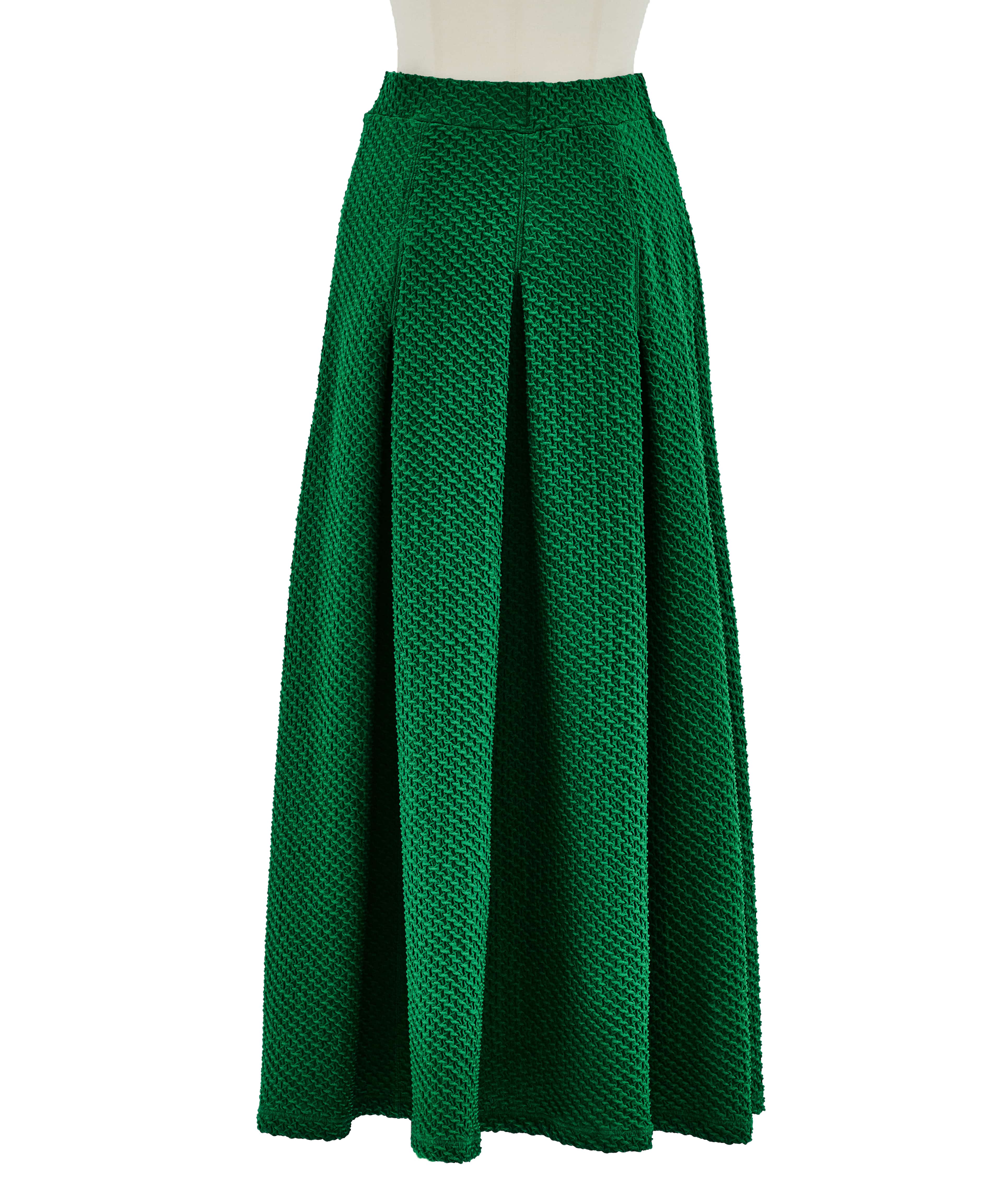 Shirring Jersey Jacquard Pleats Skirt Mame Kurogouchi